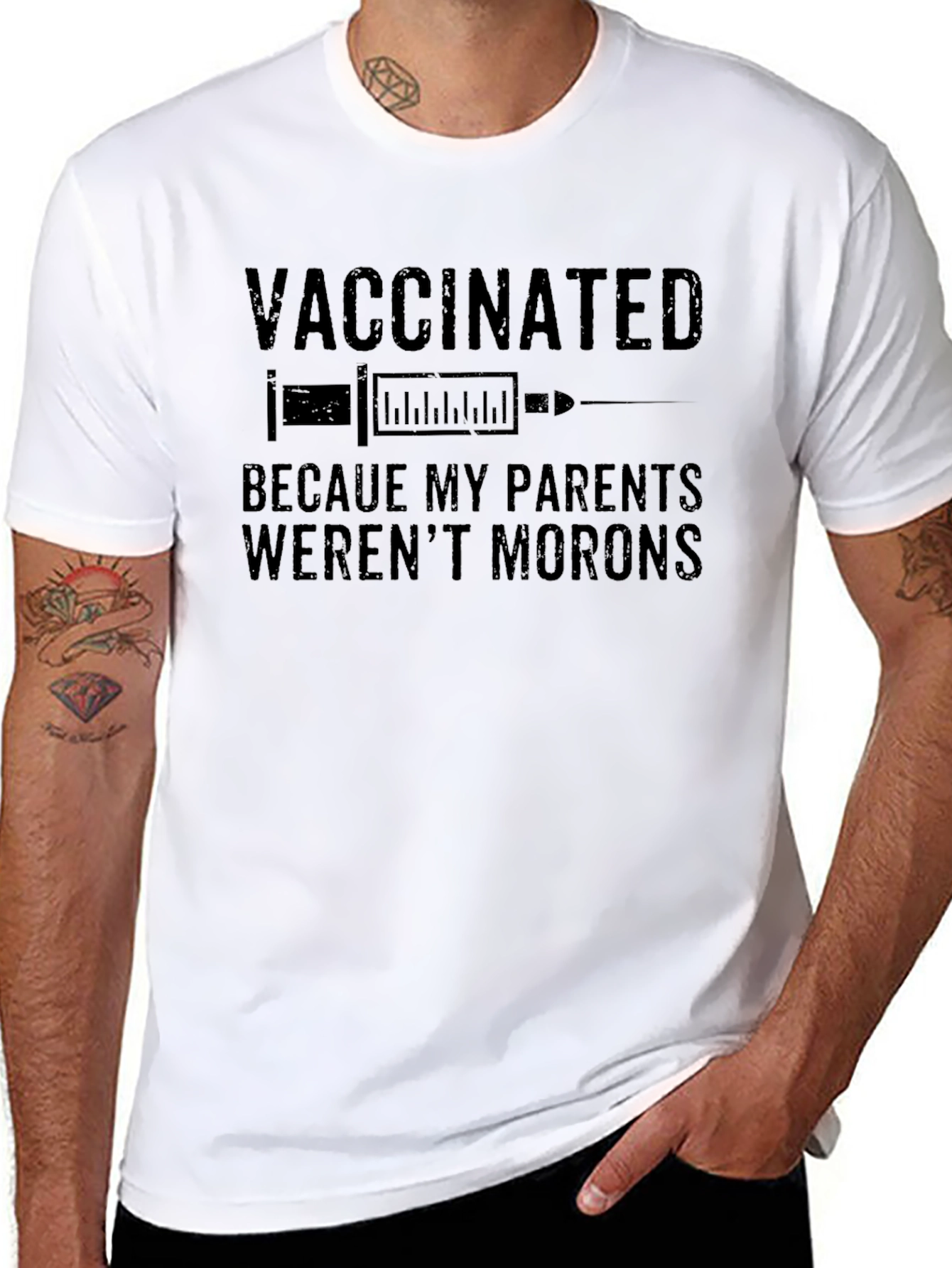 Vaccinated Adult T-Shirt: Smart Parents Design