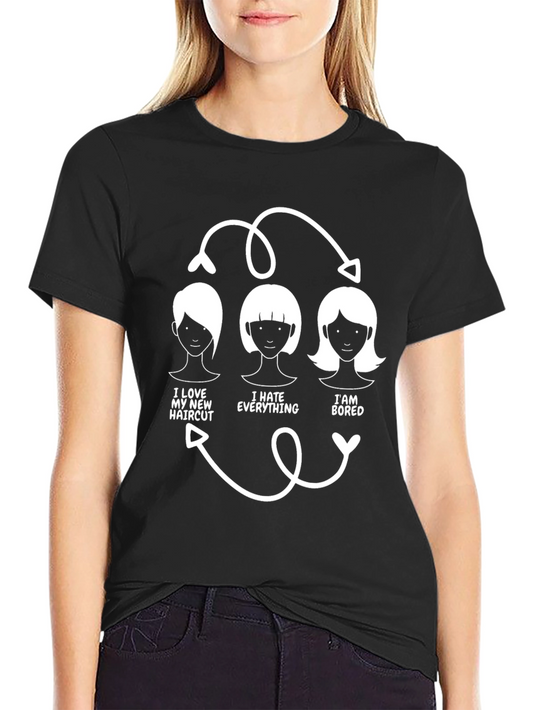 Humorous Haircut Cycle T-Shirt