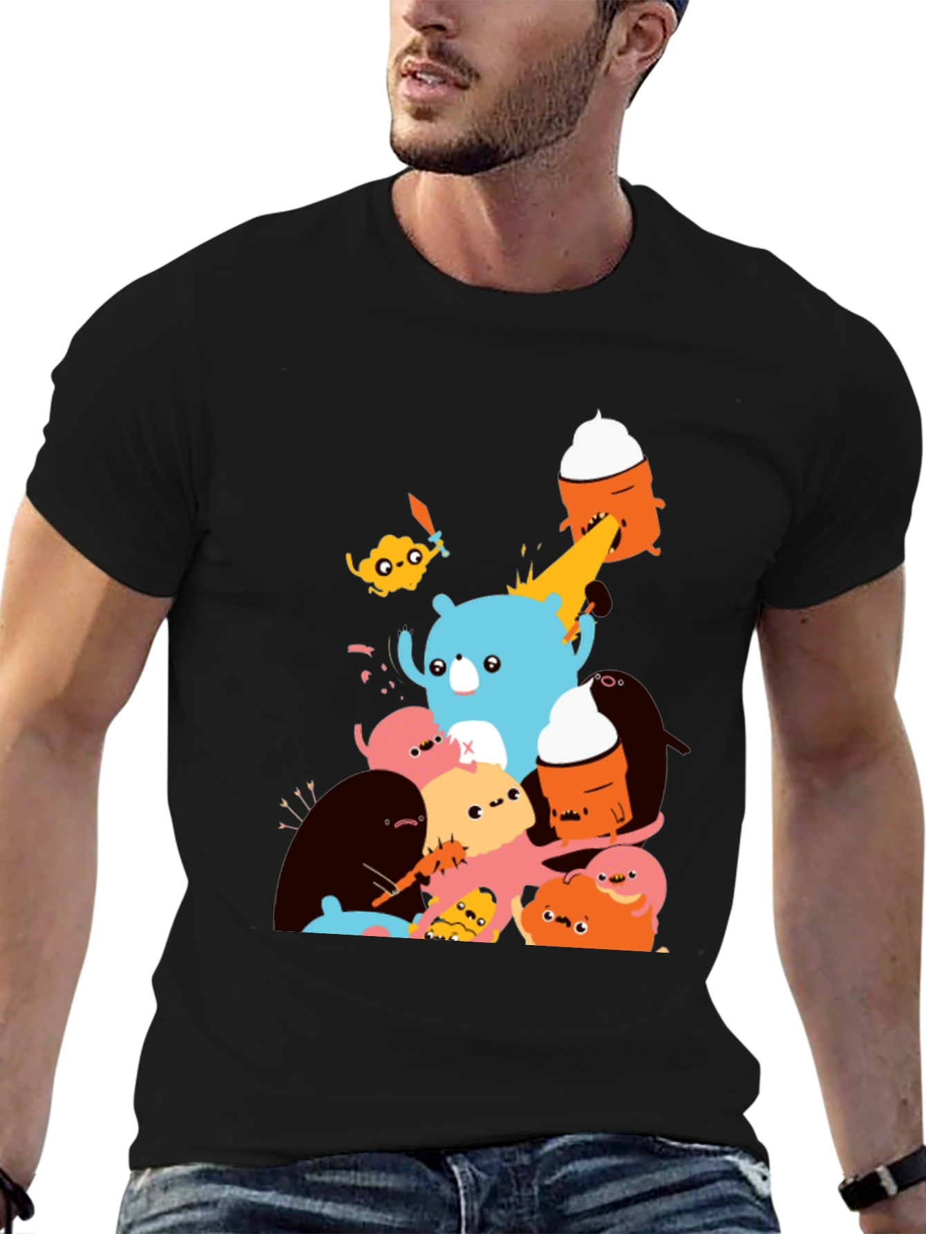 Monster Mash Graphic Tee - Soft Cotton Crew Neck
