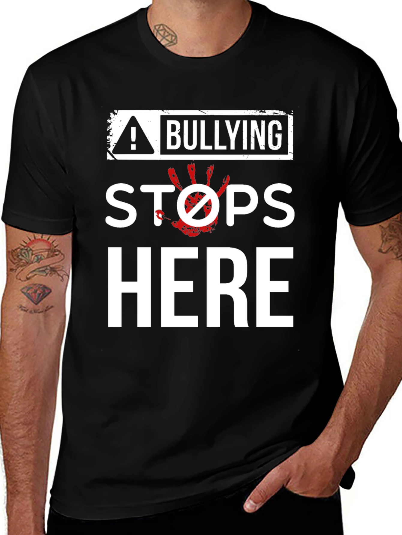 Bullying Stops Here Graphic T-Shirt