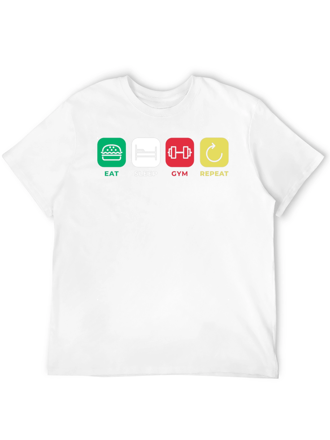 Eat Sleep Gym Repeat Graphic T-Shirt
