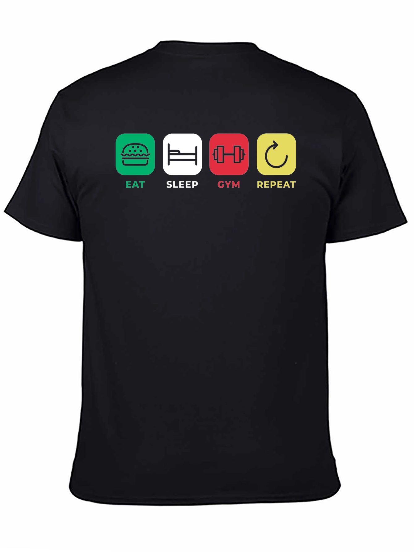 Eat Sleep Gym Repeat Graphic T-Shirt