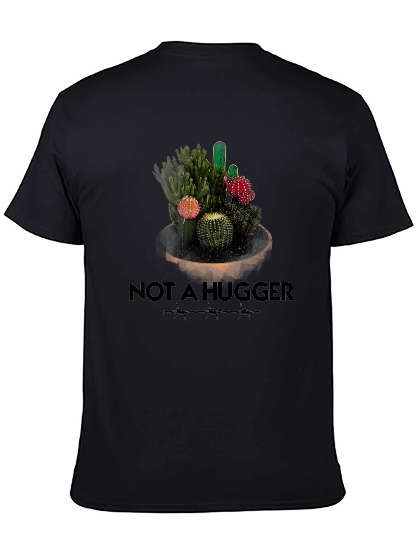 Not A Hugger Cactus Graphic T-Shirt