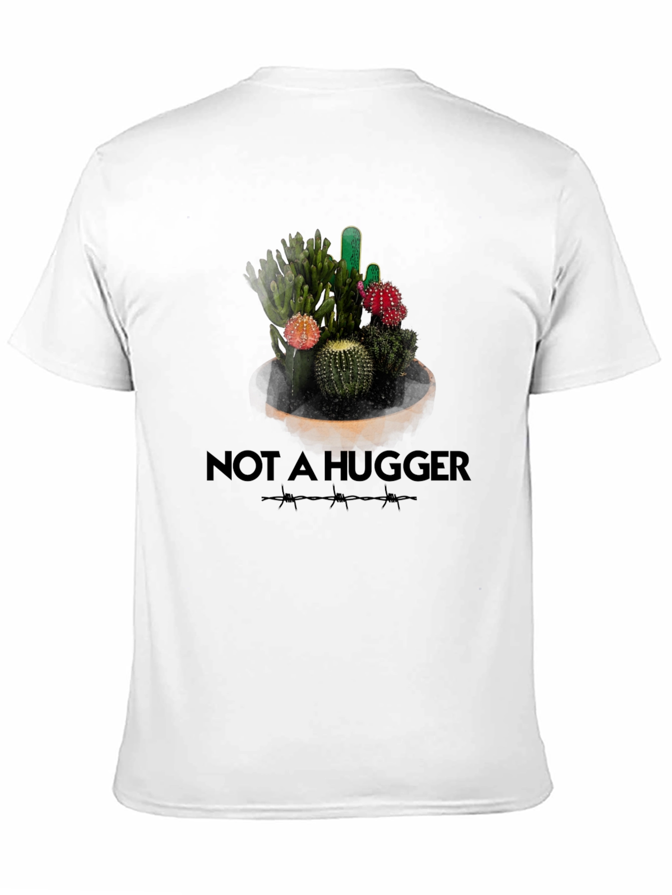 Not A Hugger Cactus Graphic T-Shirt