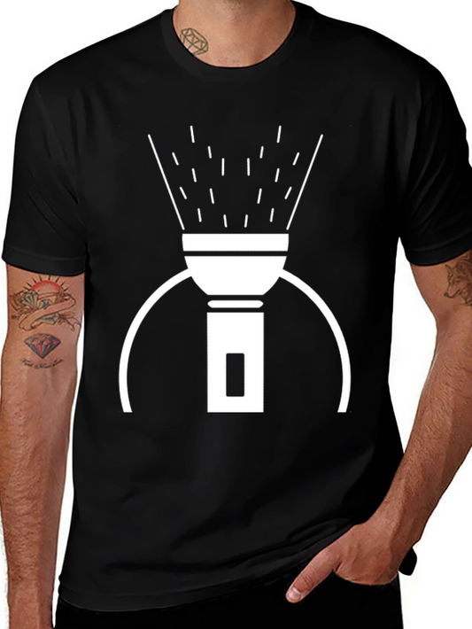 Flashlight Graphic Tee - Black Cotton T-Shirt