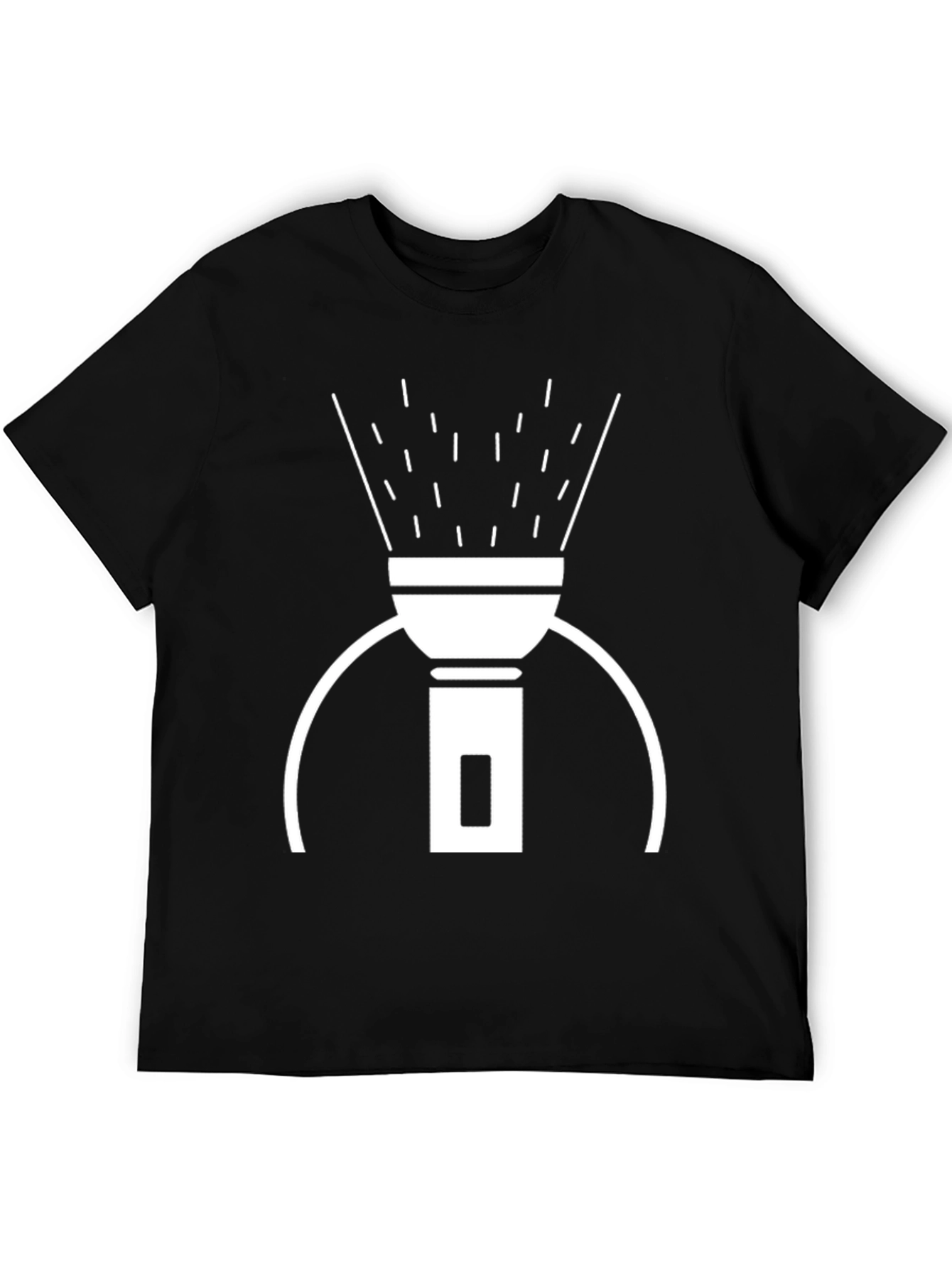 Flashlight Graphic Tee - Black Cotton T-Shirt