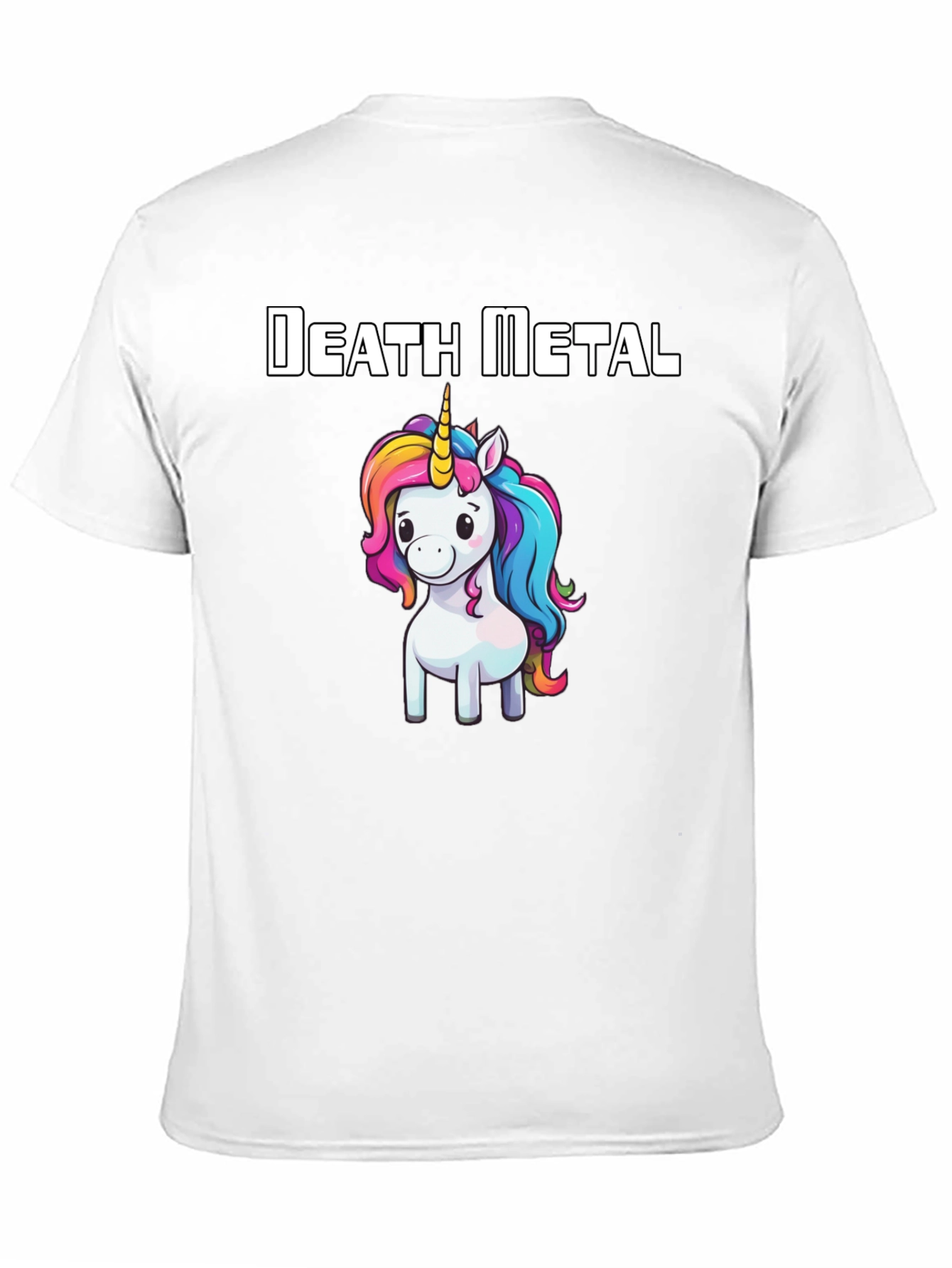 Death Metal Unicorn Graphic T-Shirt