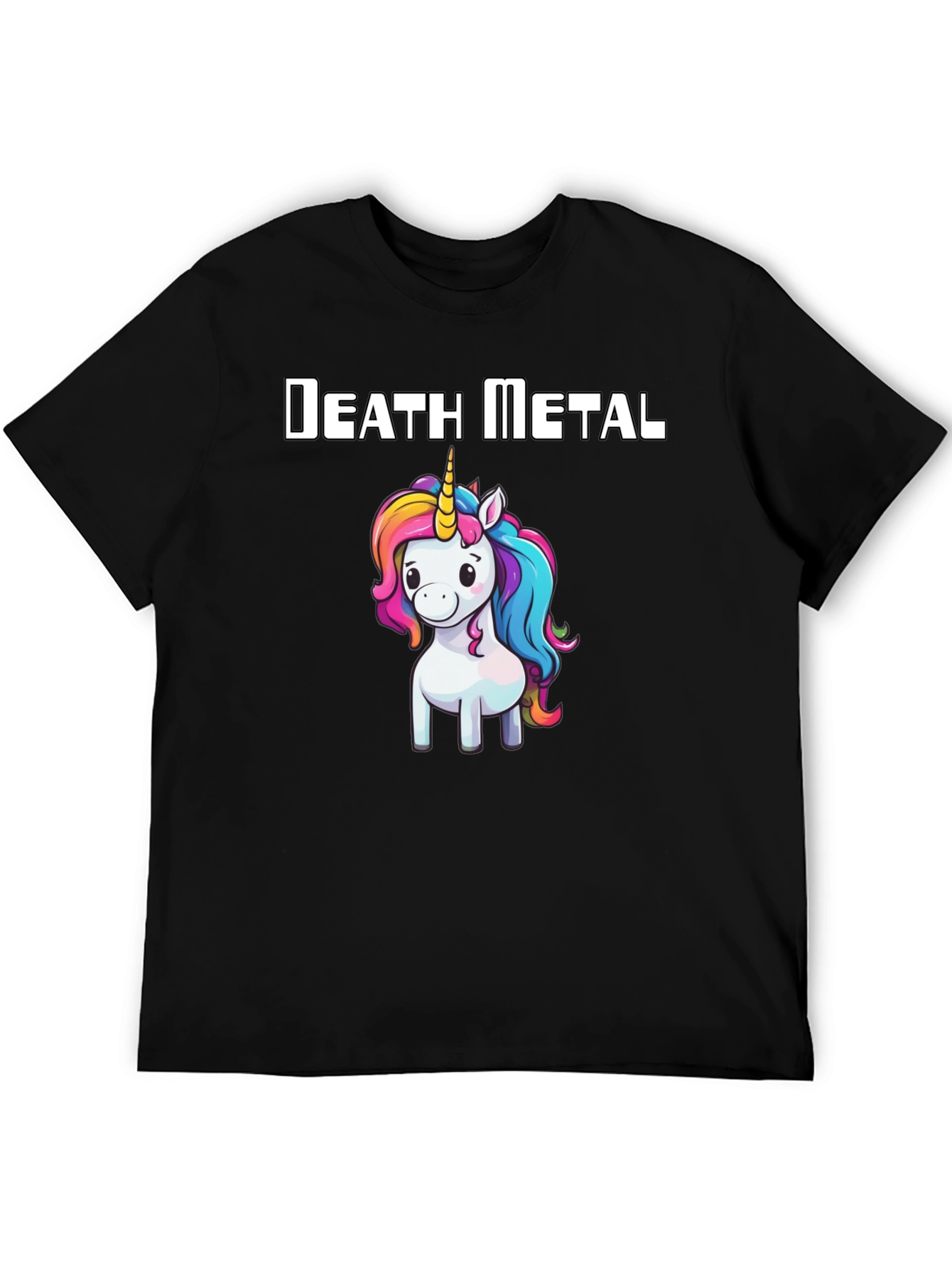 Death Metal Unicorn Graphic T-Shirt