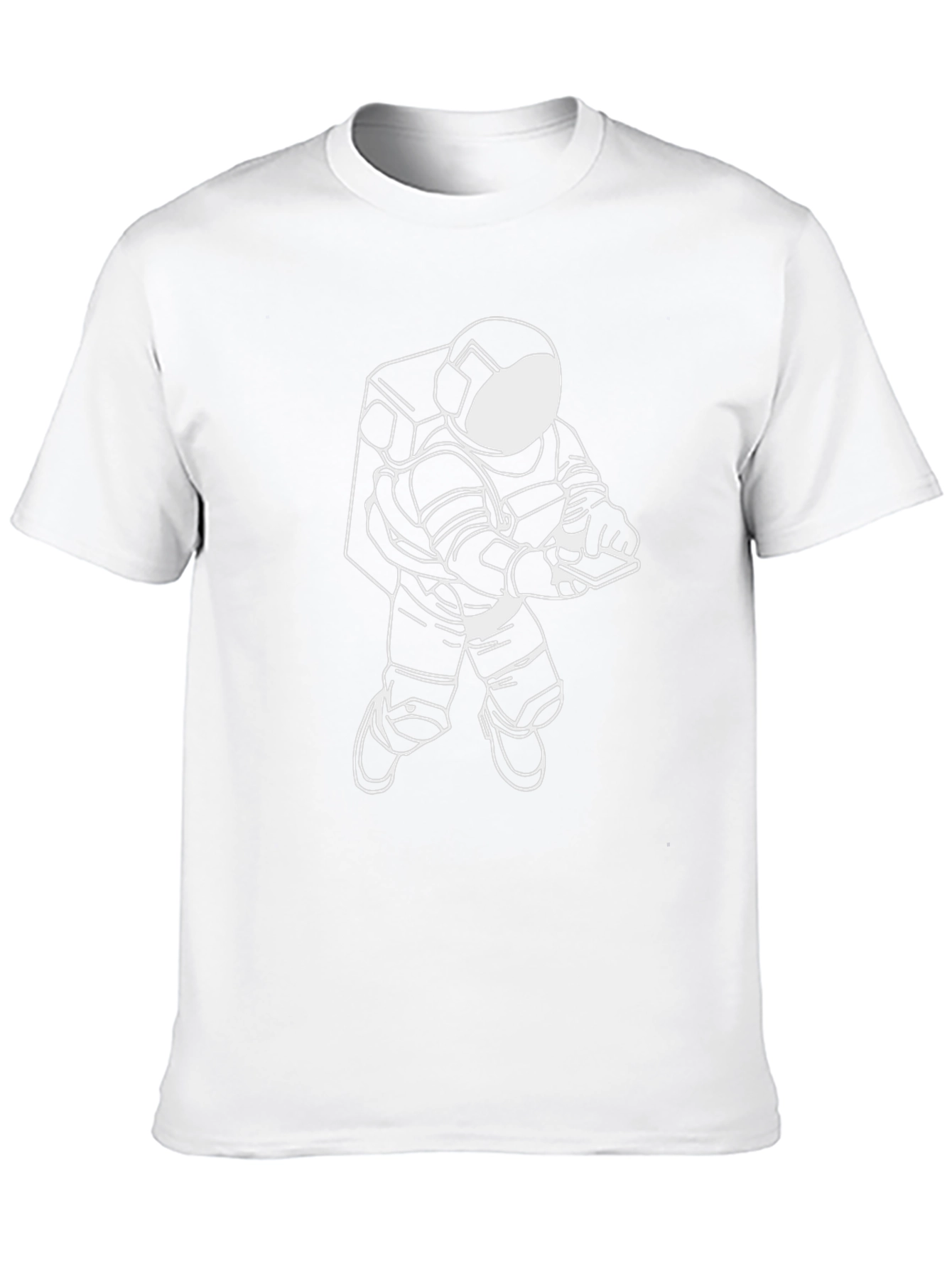 Astronaut Graphic T-Shirt - Black Crew Neck Tee
