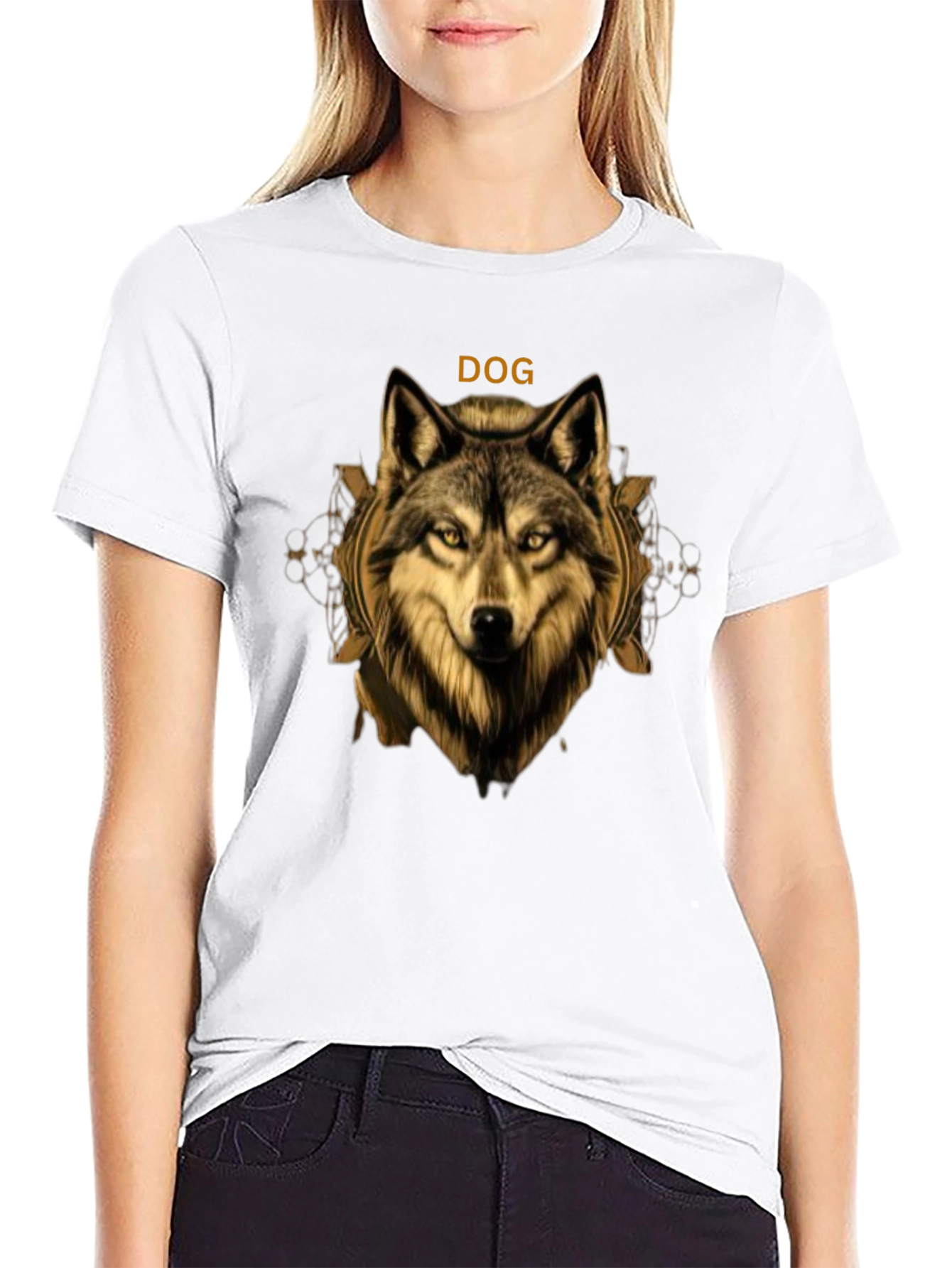 Dog Graphic Print T-Shirt - Stylish Mens Tee