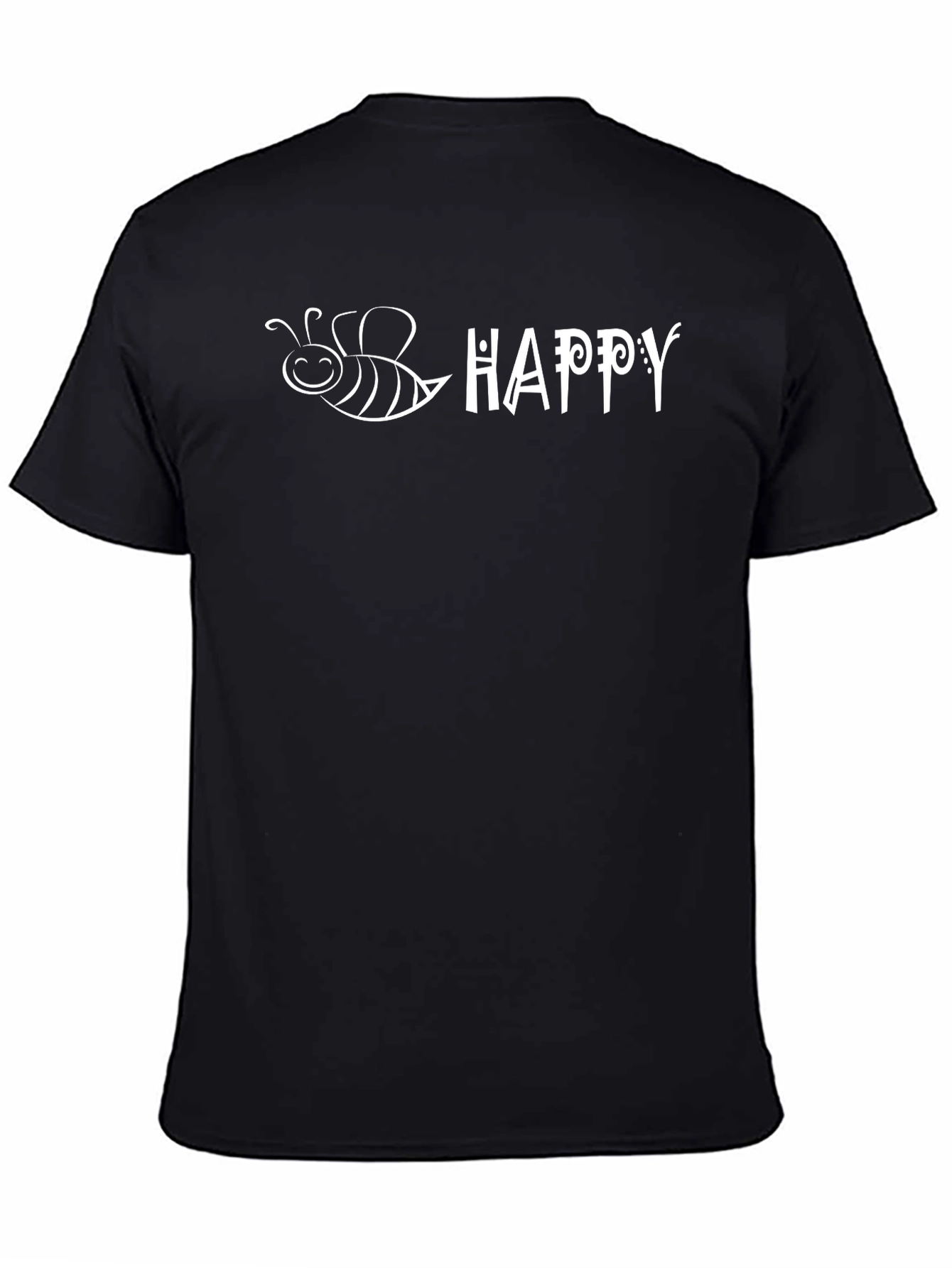 Bee Happy Graphic T-Shirt - Unisex Casual Tee