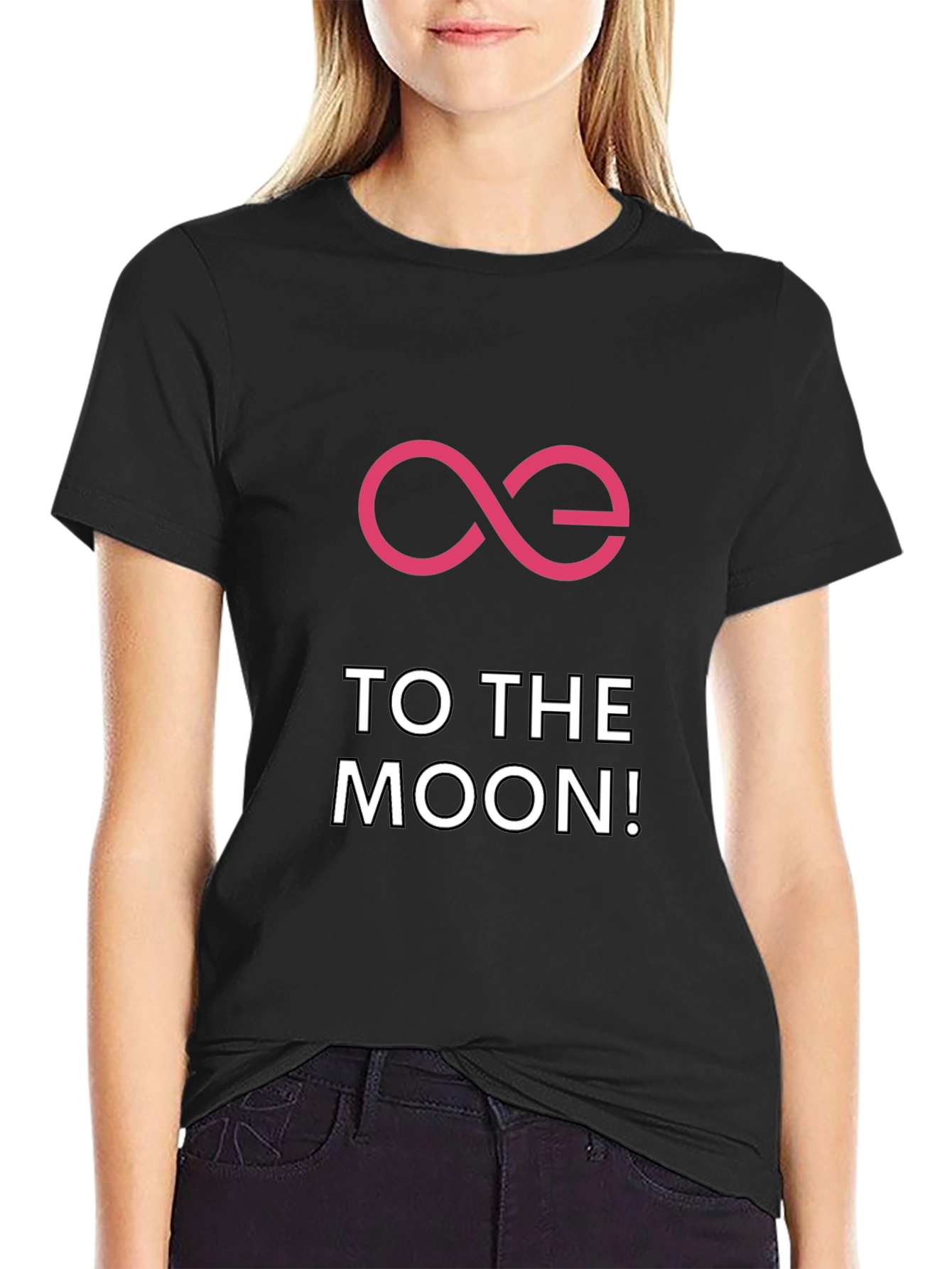To The Moon! Black Graphic Tee