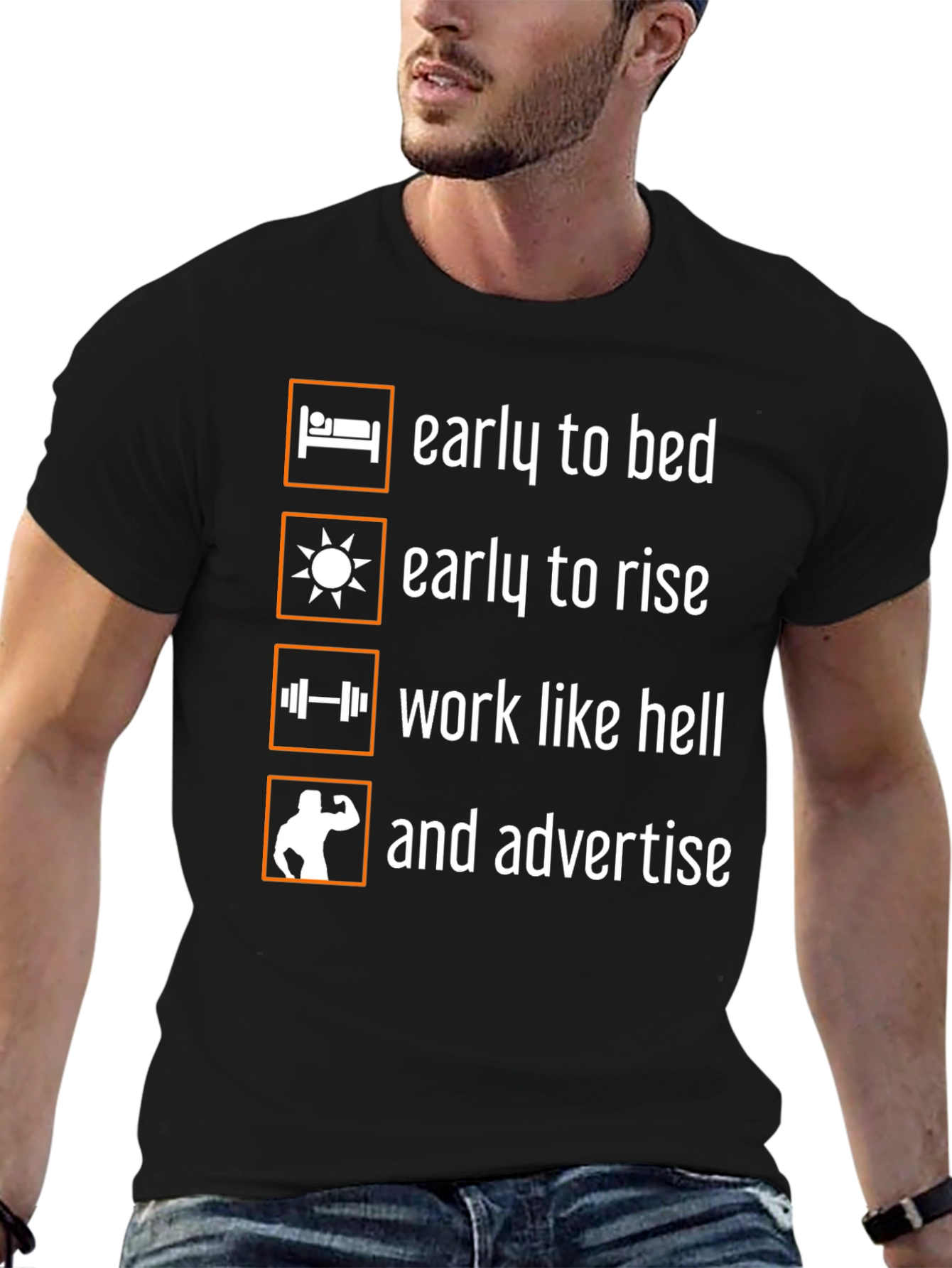 Early to Bed Fitness T-Shirt