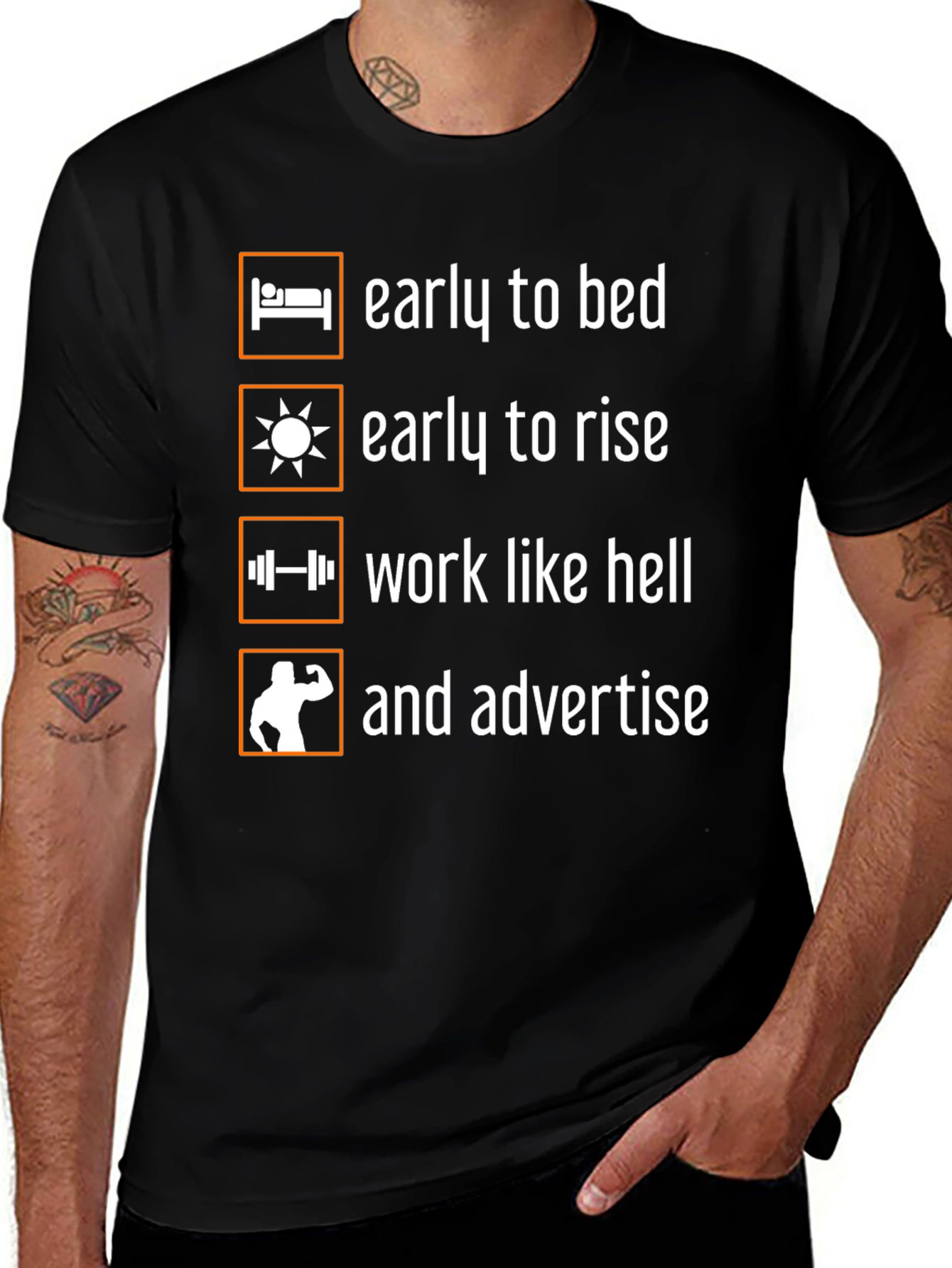 Early to Bed Fitness T-Shirt