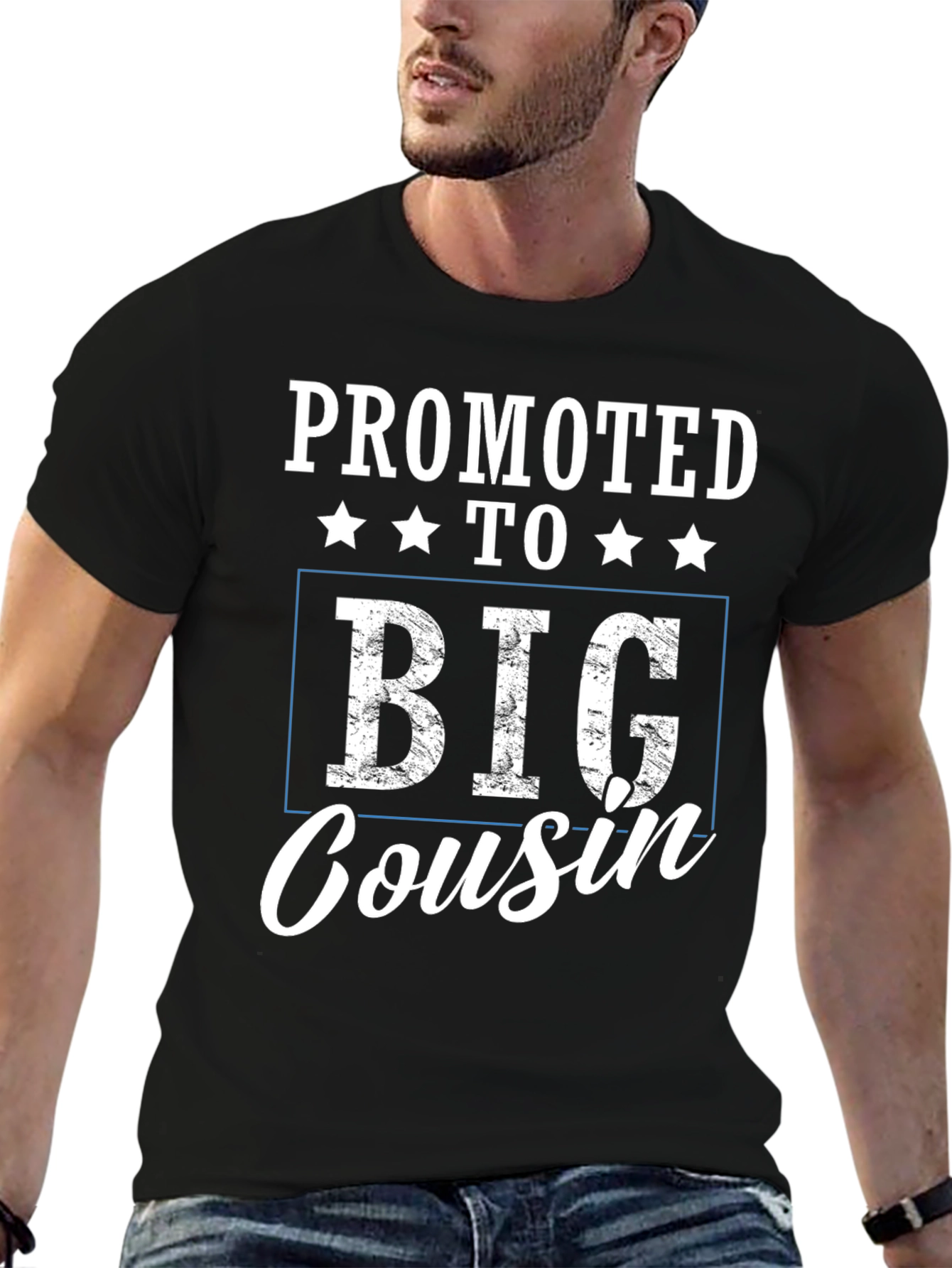 Promoted to Big Cousin Black T-Shirt