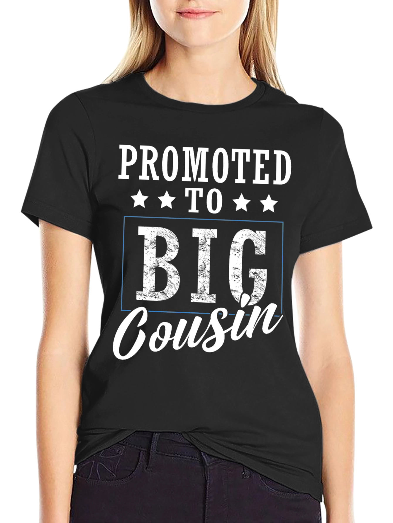 Promoted to Big Cousin Black T-Shirt
