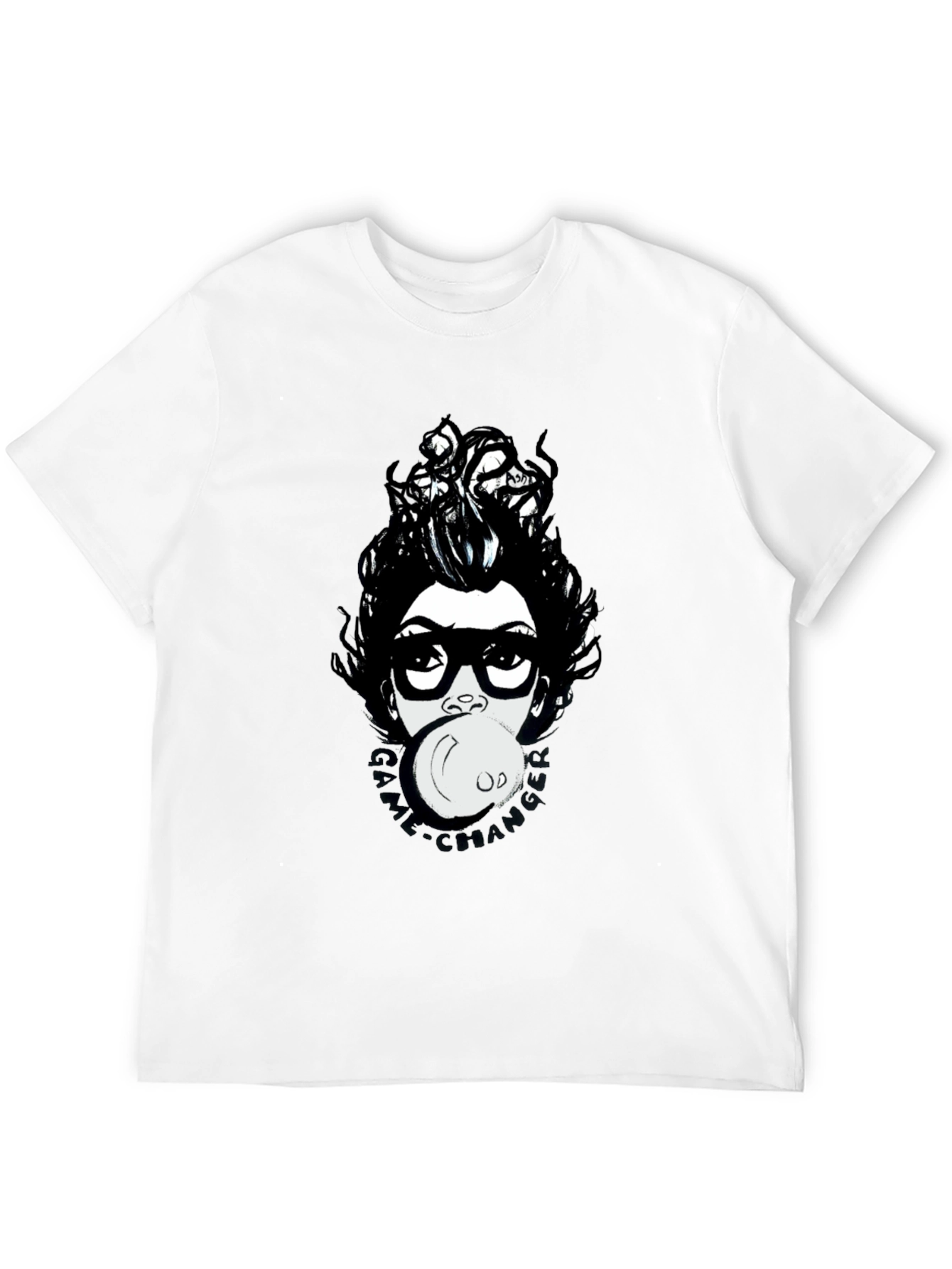 Funky Graphic Print T-Shirt - Bubble Gum Girl