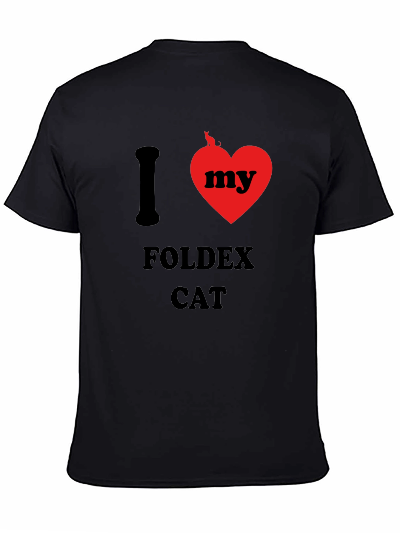 I Love Foldex Cat T-Shirt - Unique Design