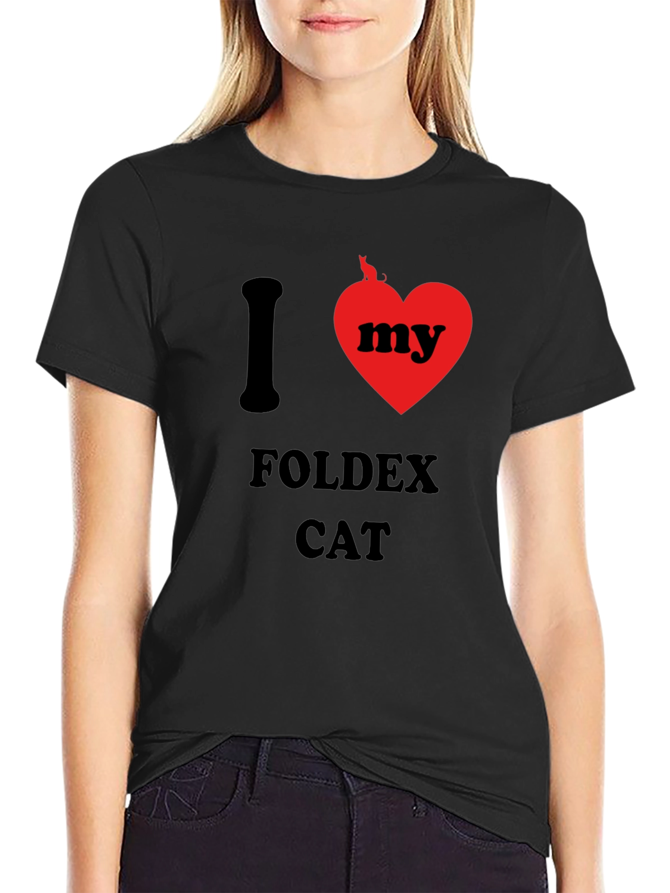 I Love Foldex Cat T-Shirt - Unique Design