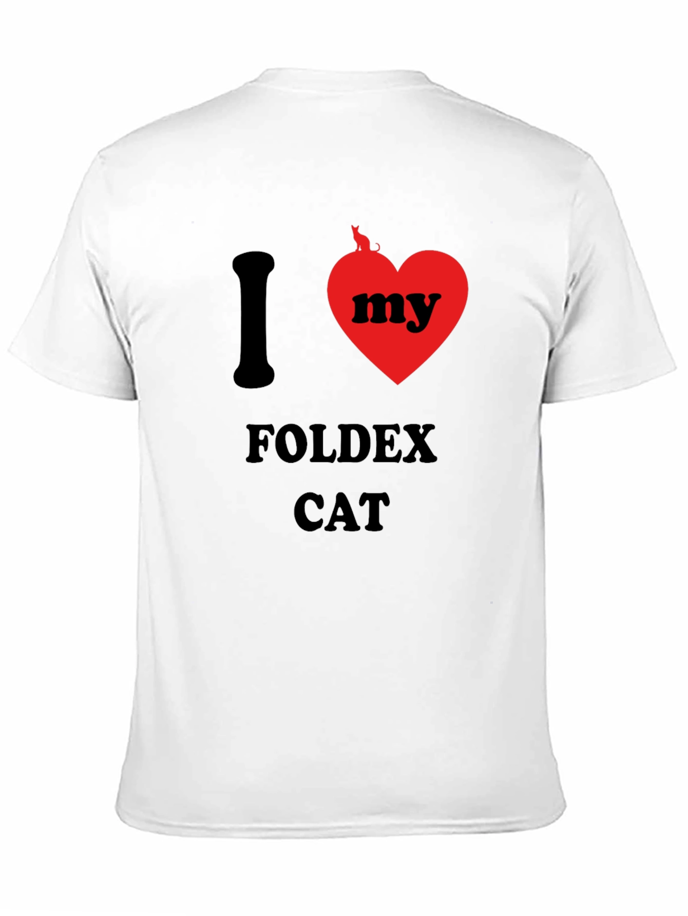 I Love Foldex Cat T-Shirt - Unique Design