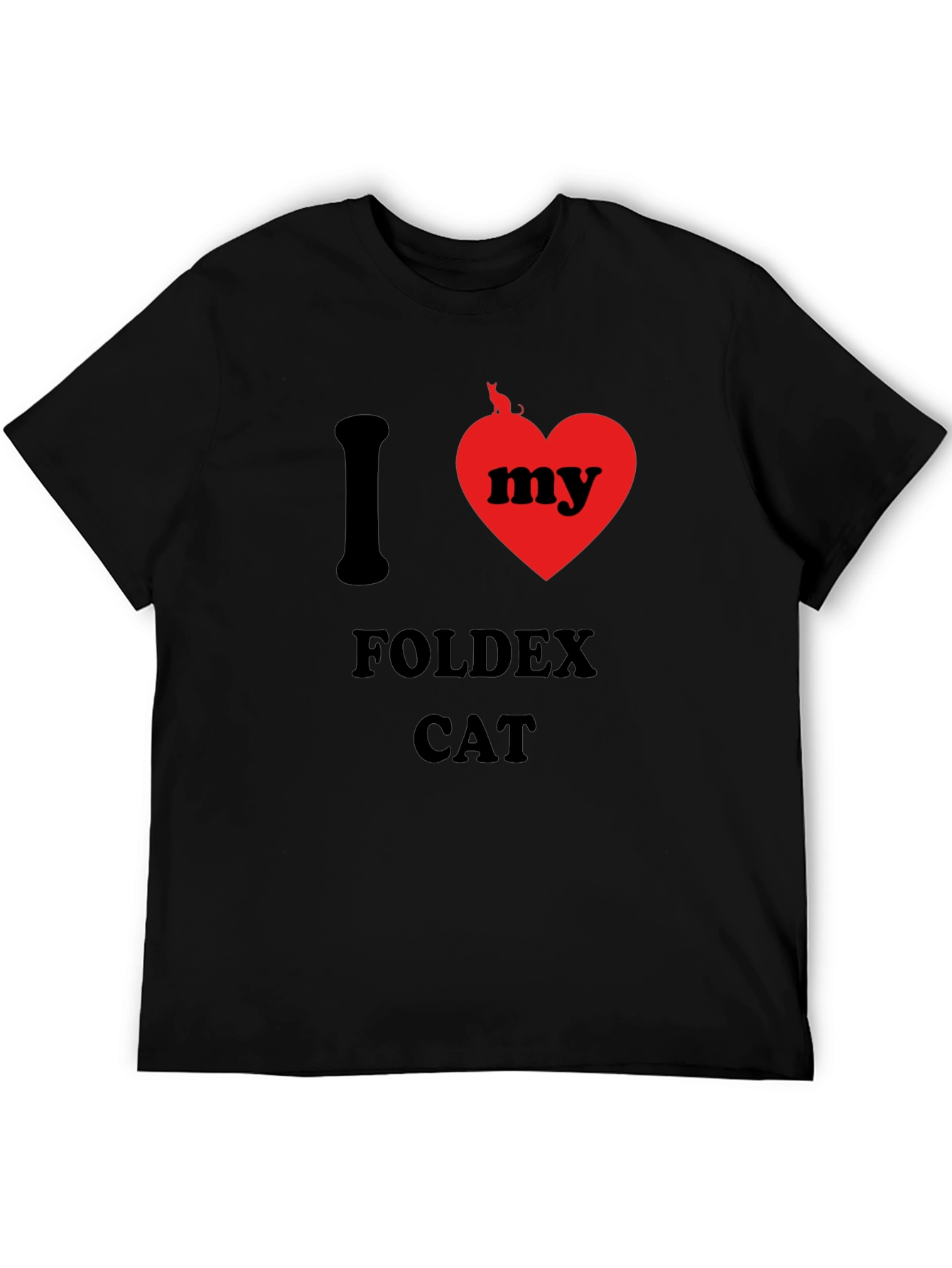 I Love Foldex Cat T-Shirt - Unique Design