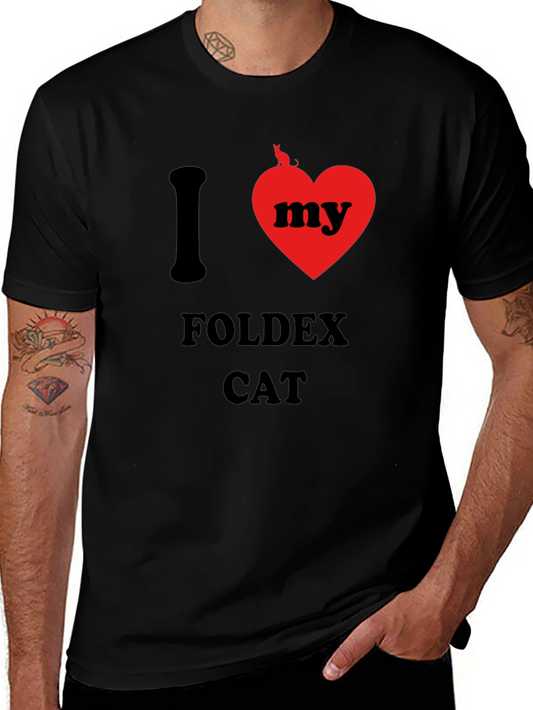 I Love Foldex Cat T-Shirt - Unique Design