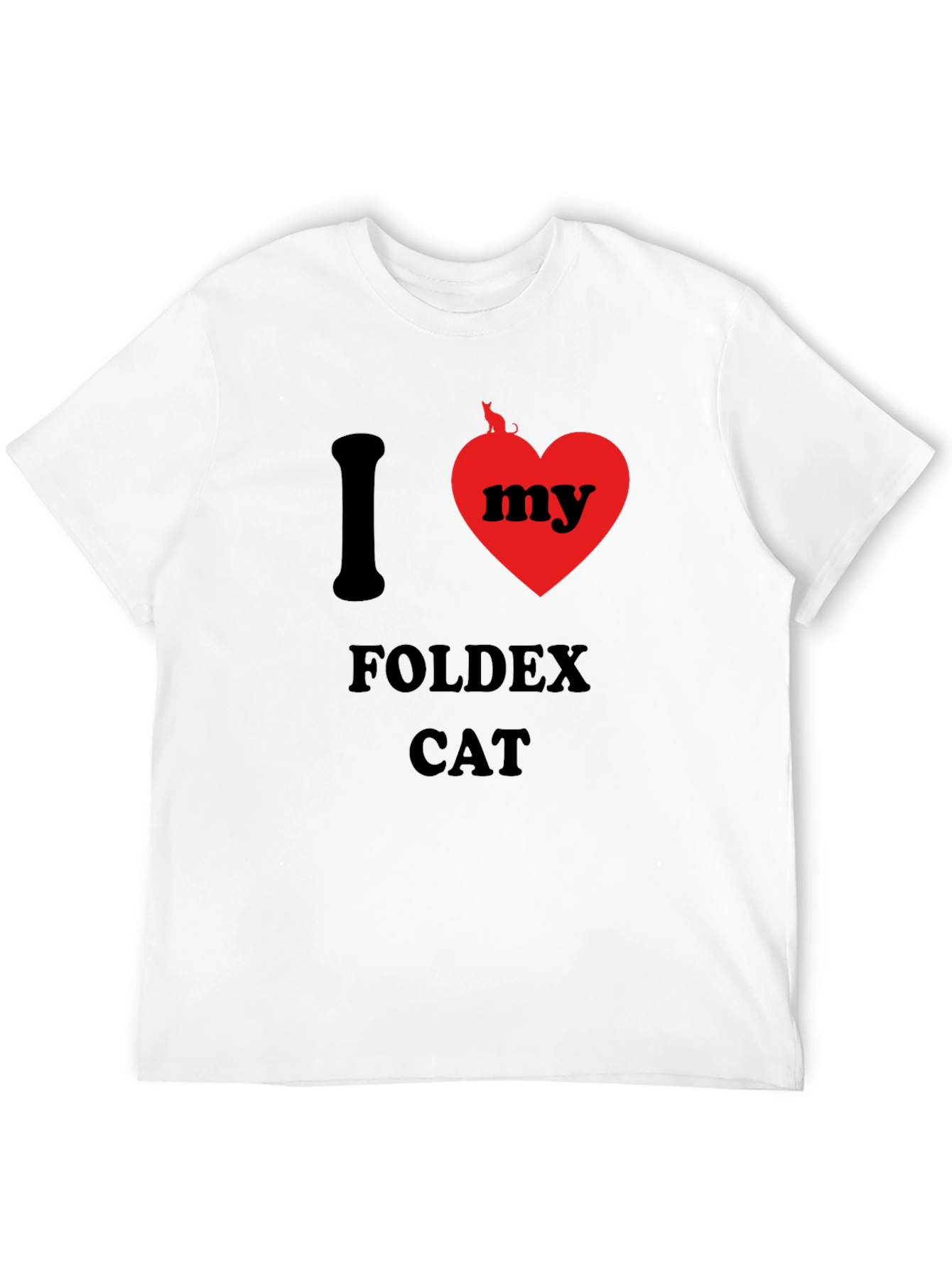 I Love Foldex Cat T-Shirt - Unique Design