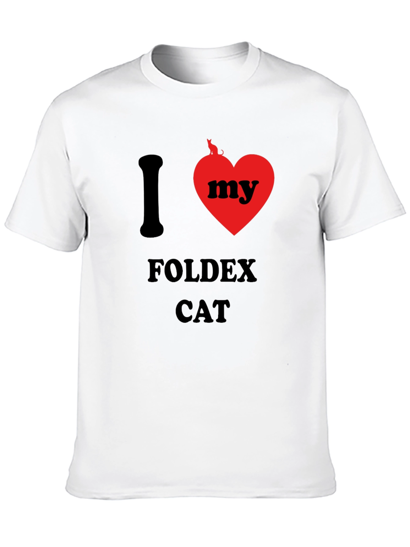 I Love Foldex Cat T-Shirt - Unique Design