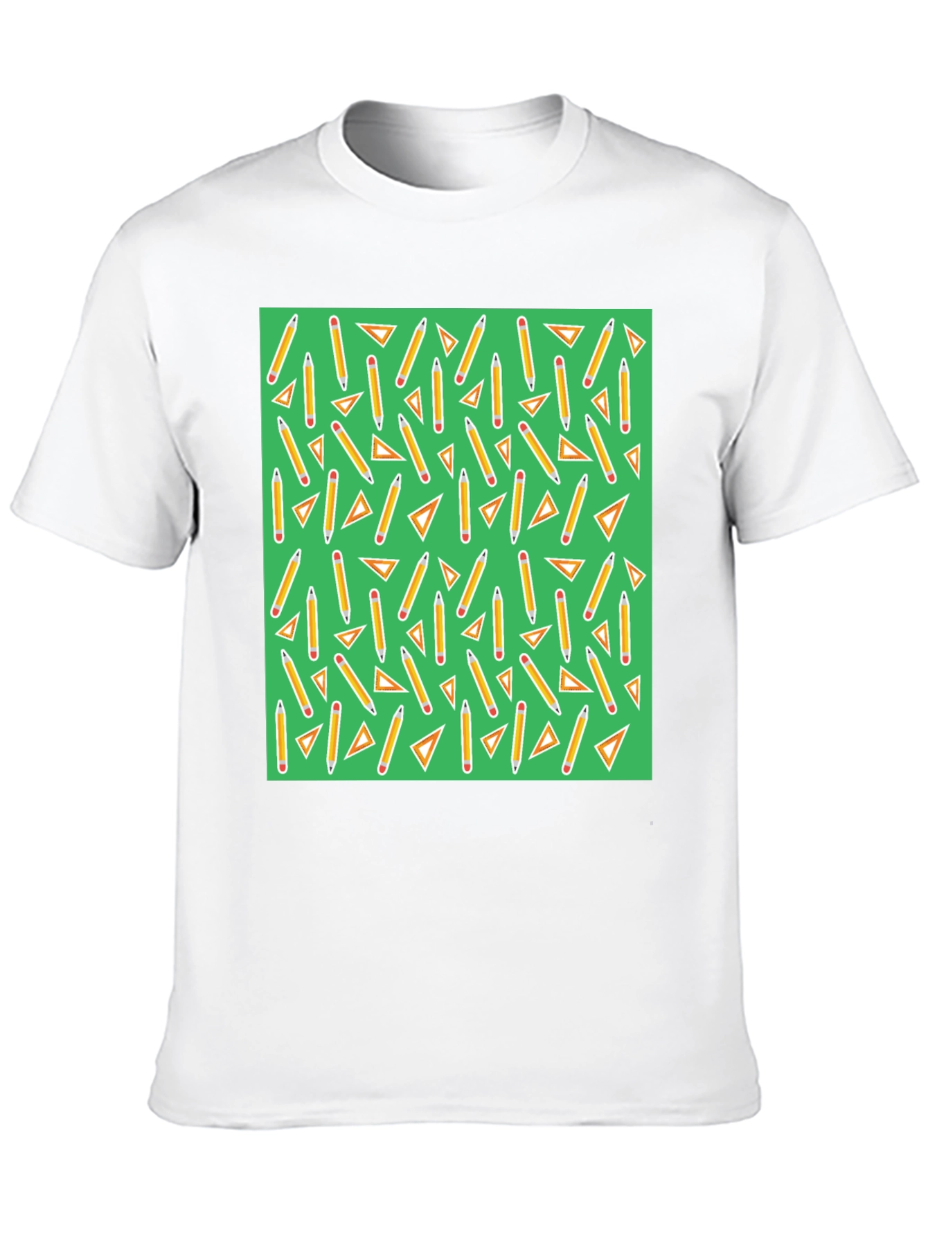 Math Pencils & Triangles Pattern T-Shirt