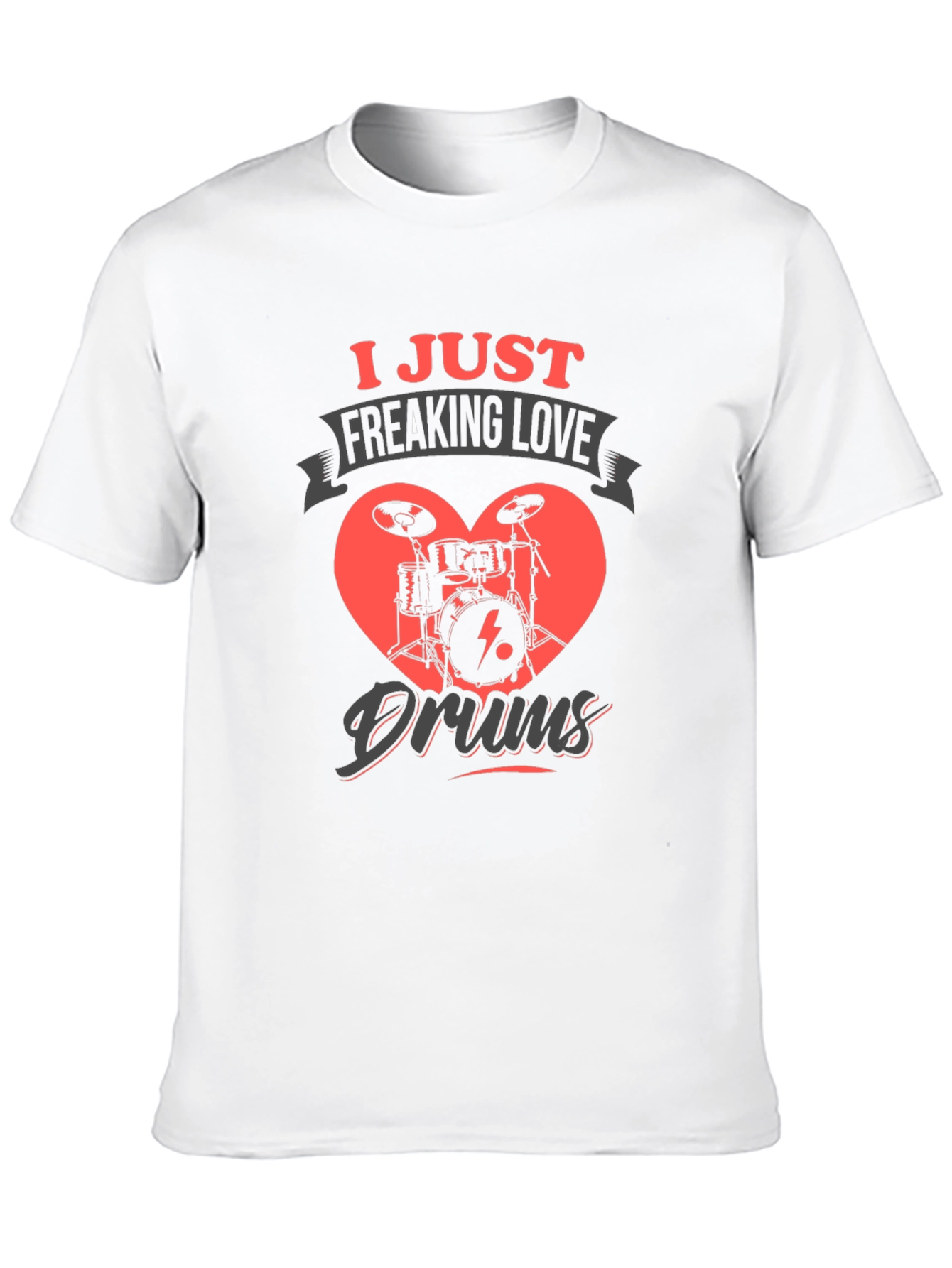 Drum Lover Graphic T-Shirt - Black