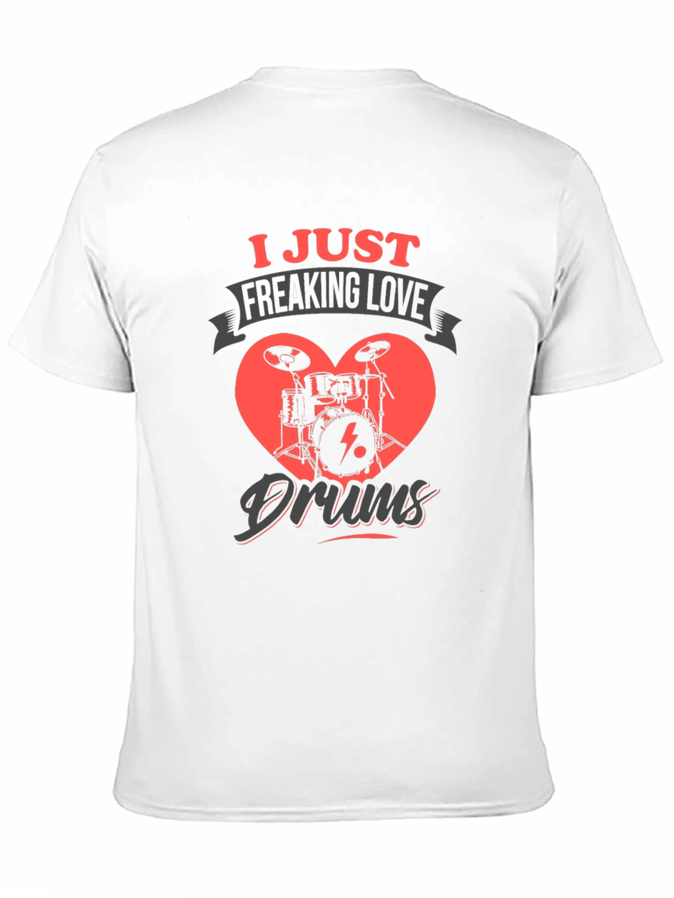 Drum Lover Graphic T-Shirt - Black