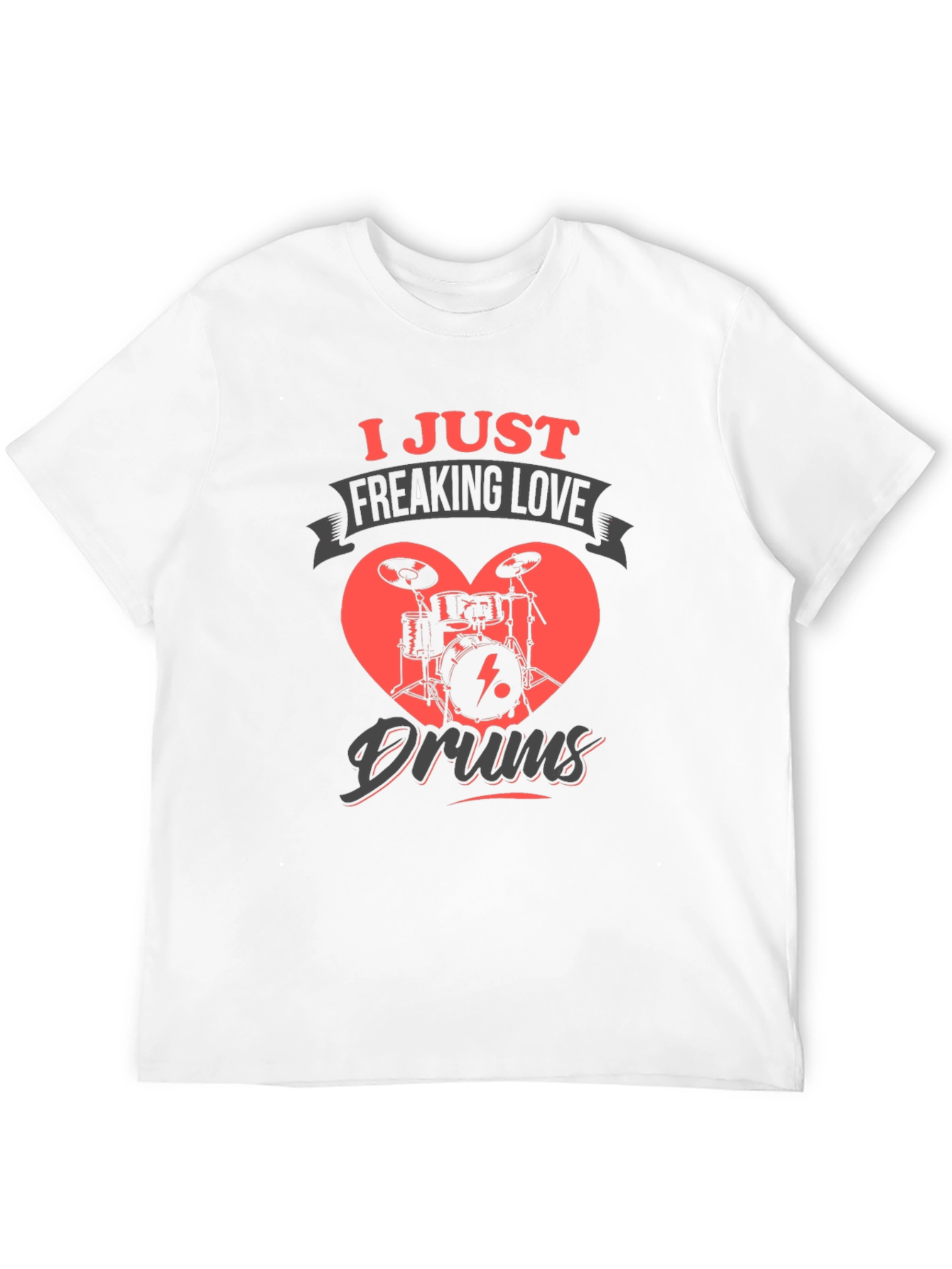 Drum Lover Graphic T-Shirt - Black