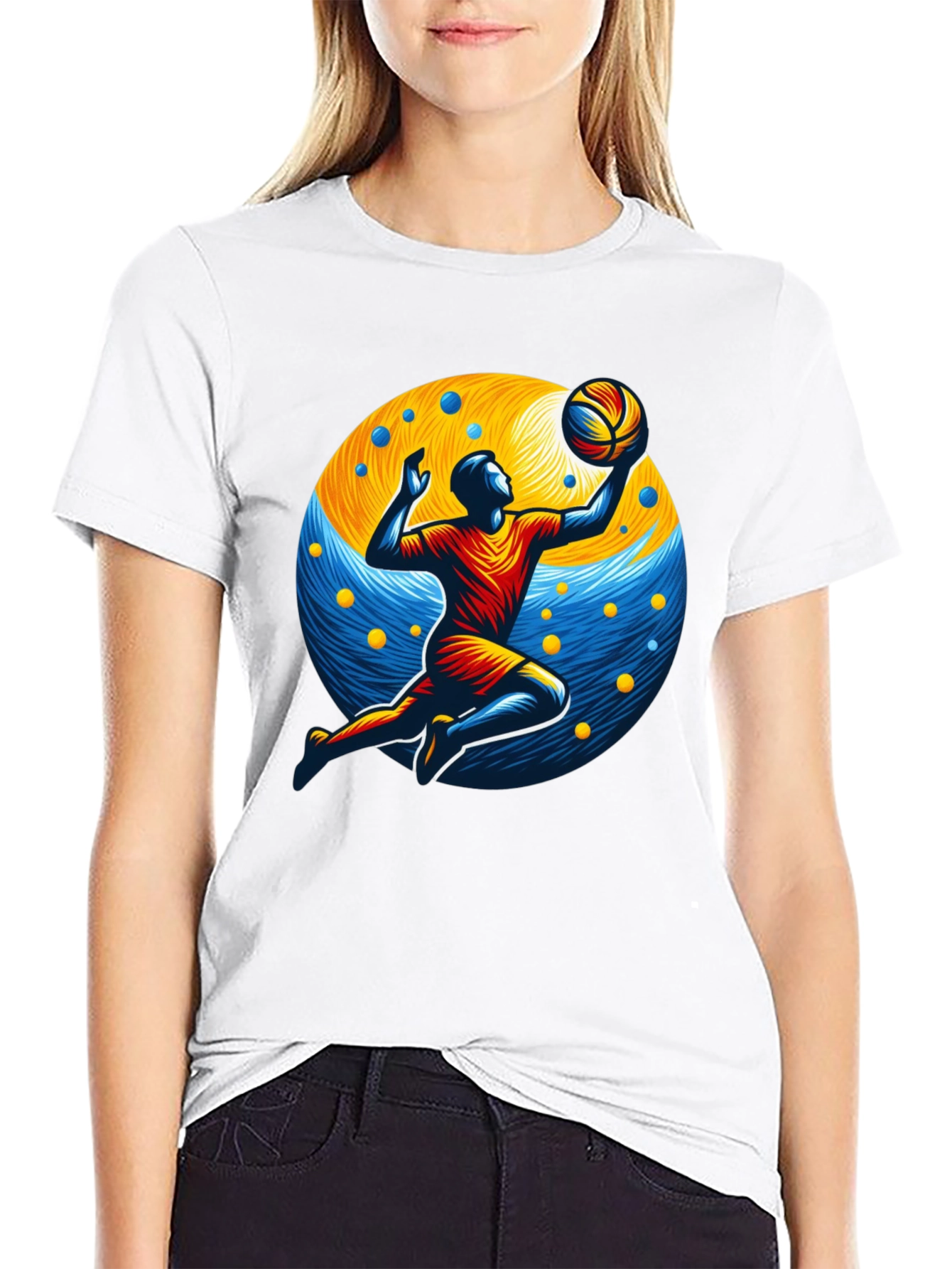 Volleyball Player Graphic T-Shirt