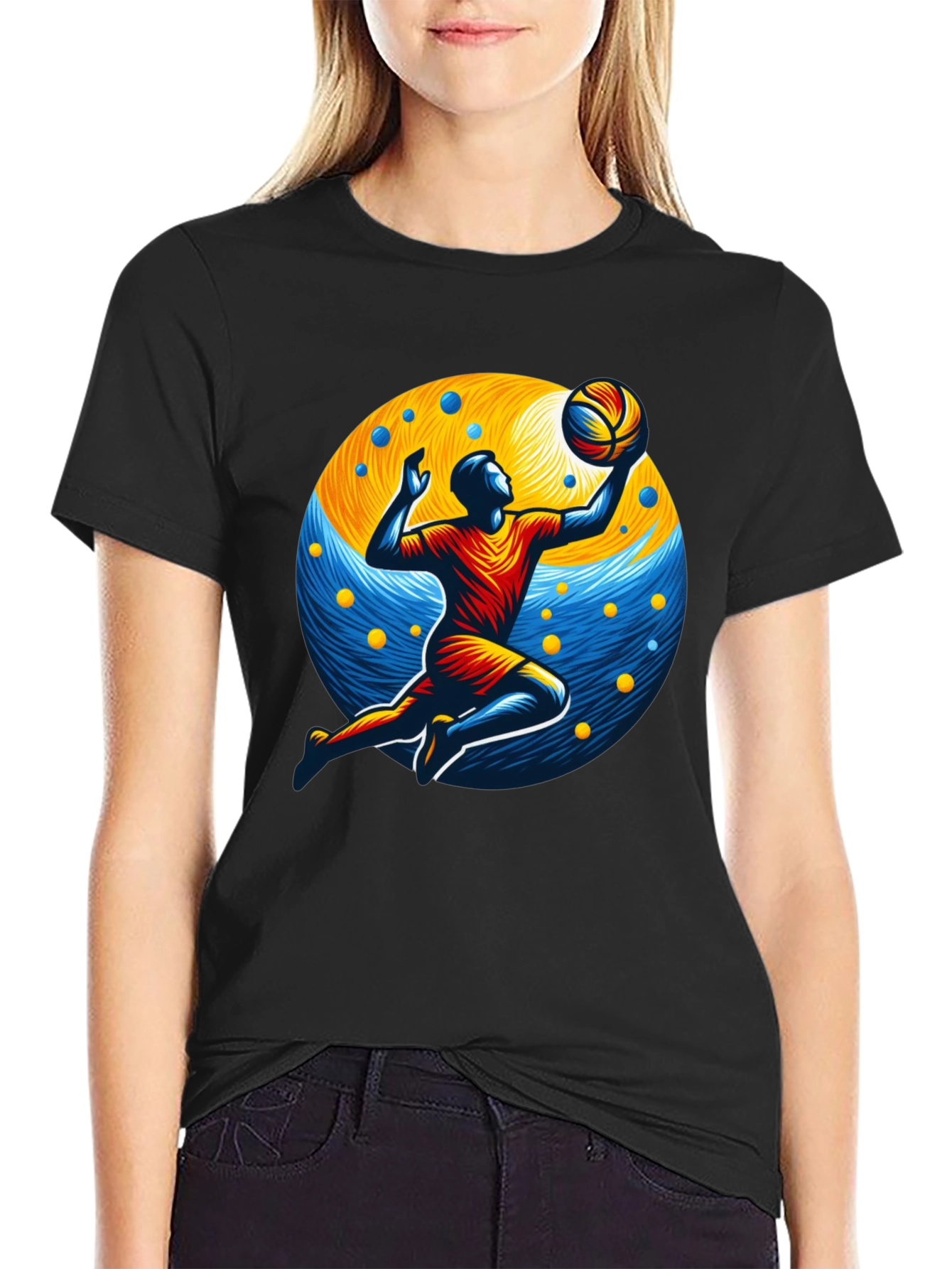 Volleyball Player Graphic T-Shirt