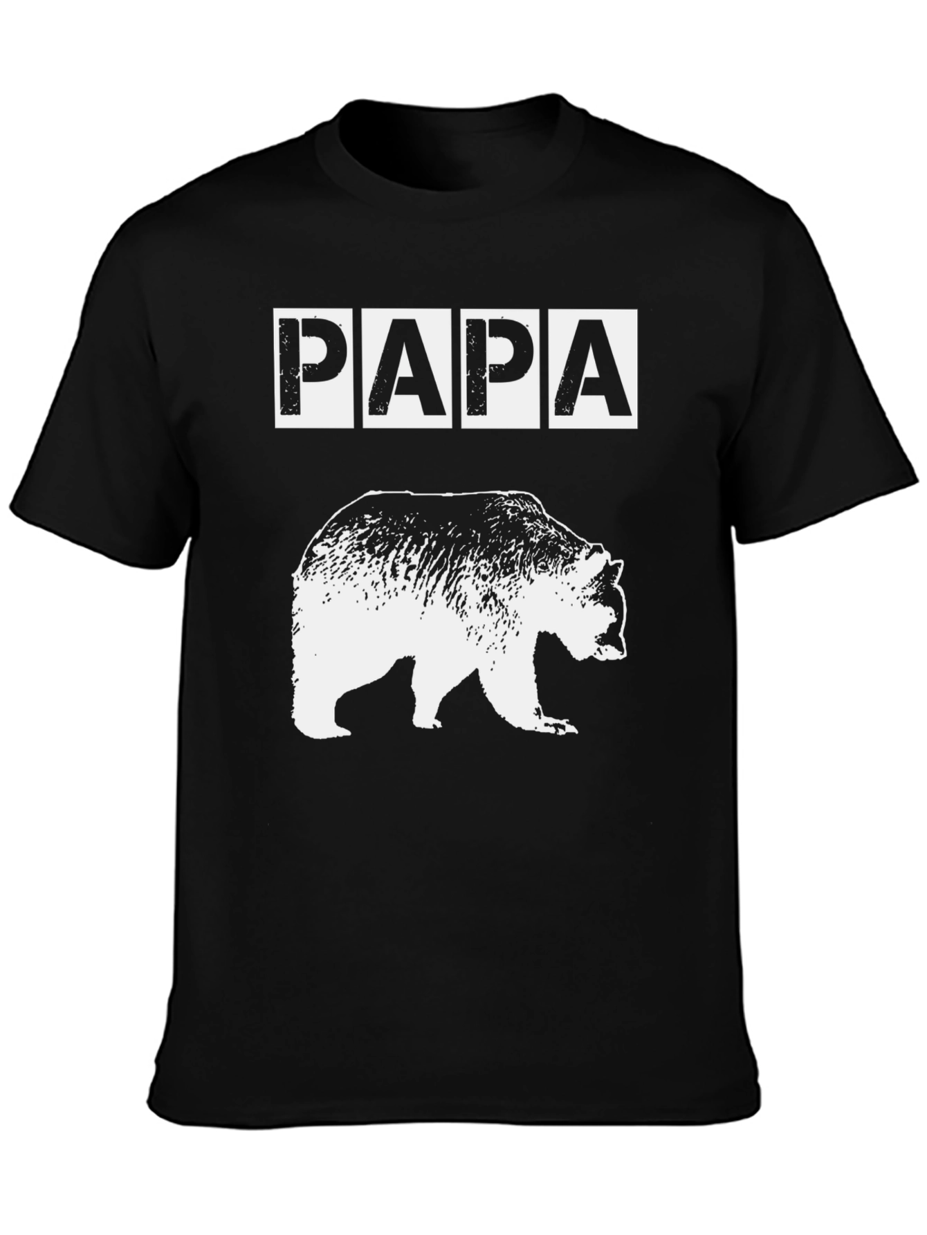 Papa Bear Graphic T-Shirt - Black Cotton Tee
