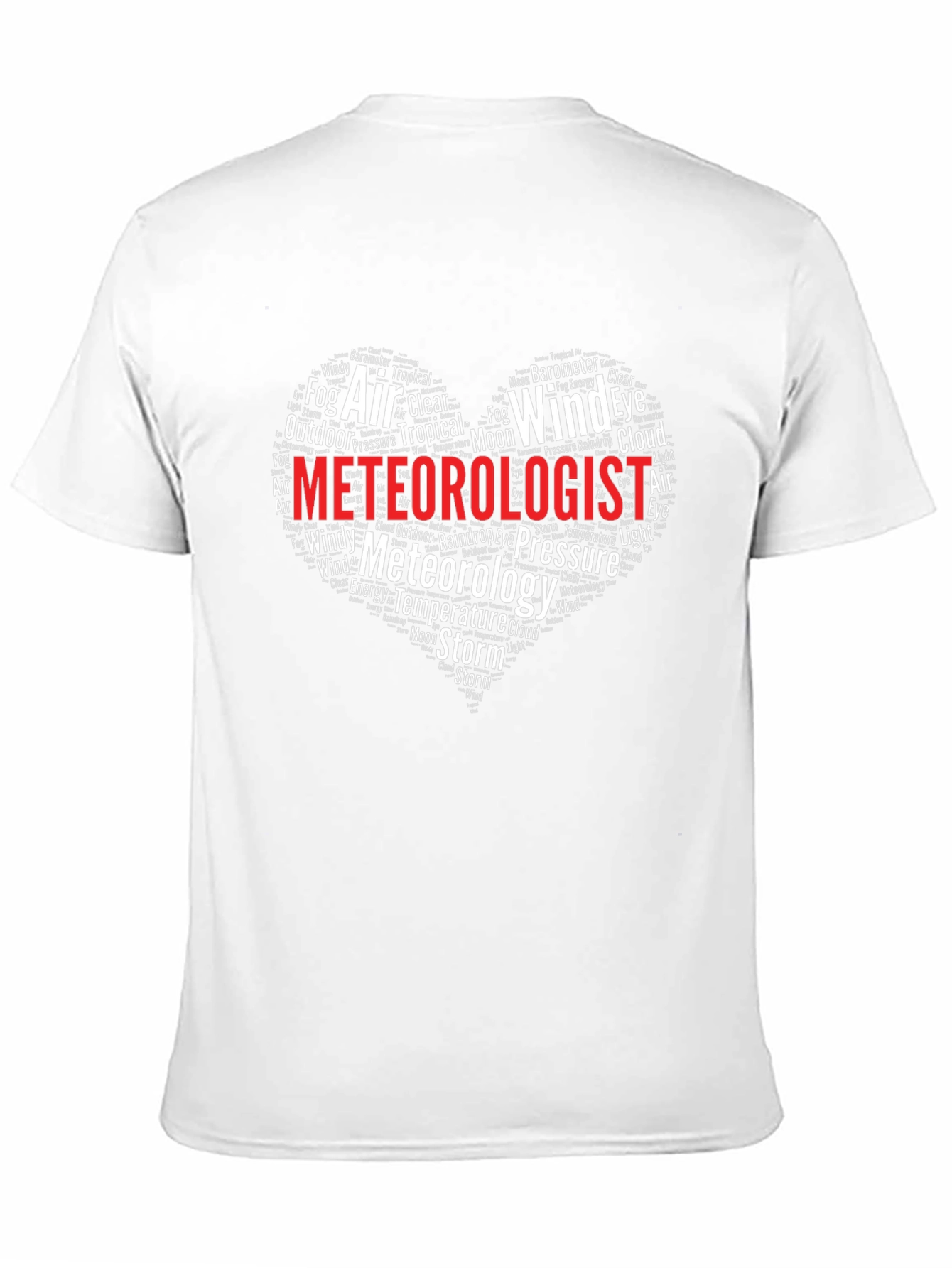 Meteorologist Heart Word Cloud T-Shirt