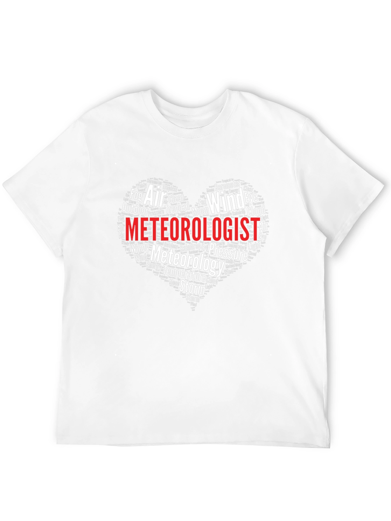 Meteorologist Heart Word Cloud T-Shirt
