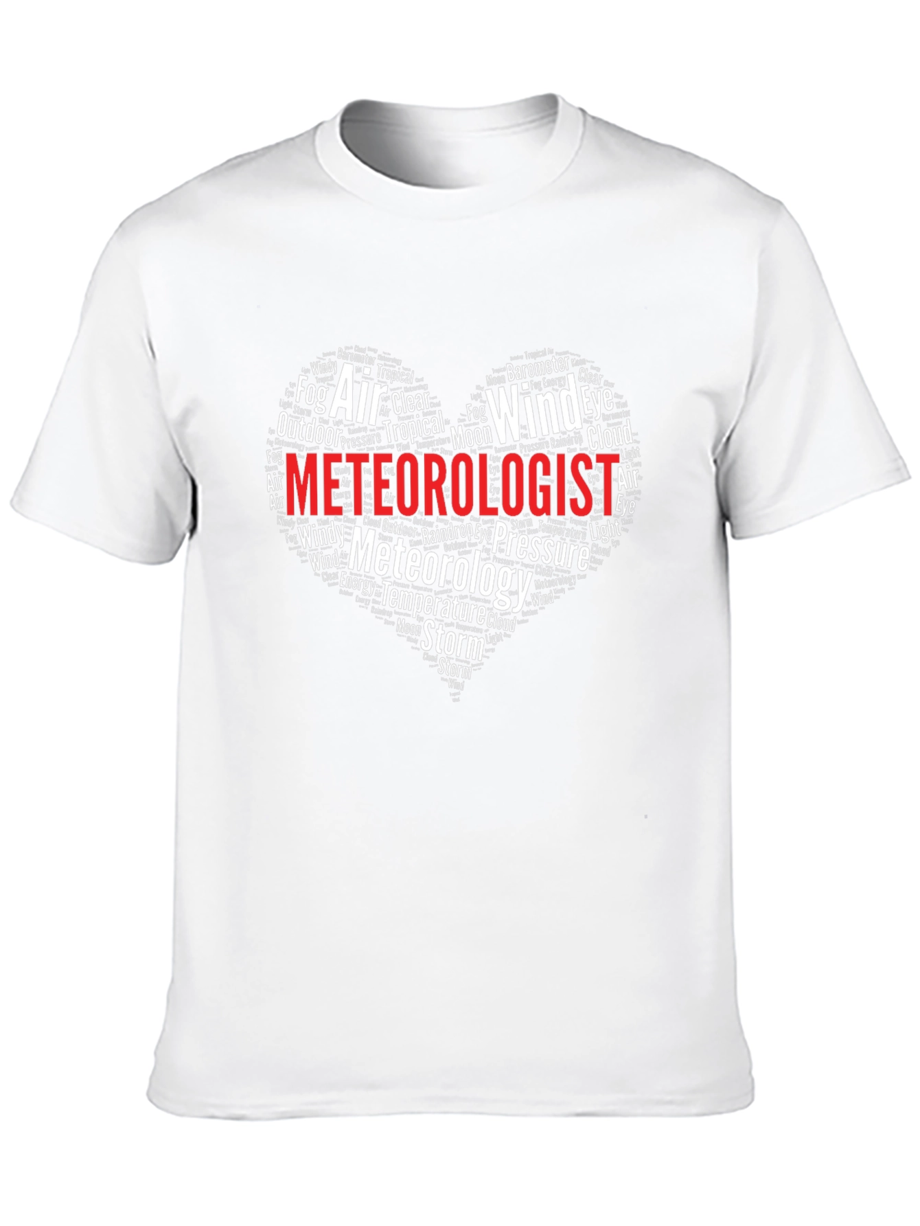 Meteorologist Heart Word Cloud T-Shirt