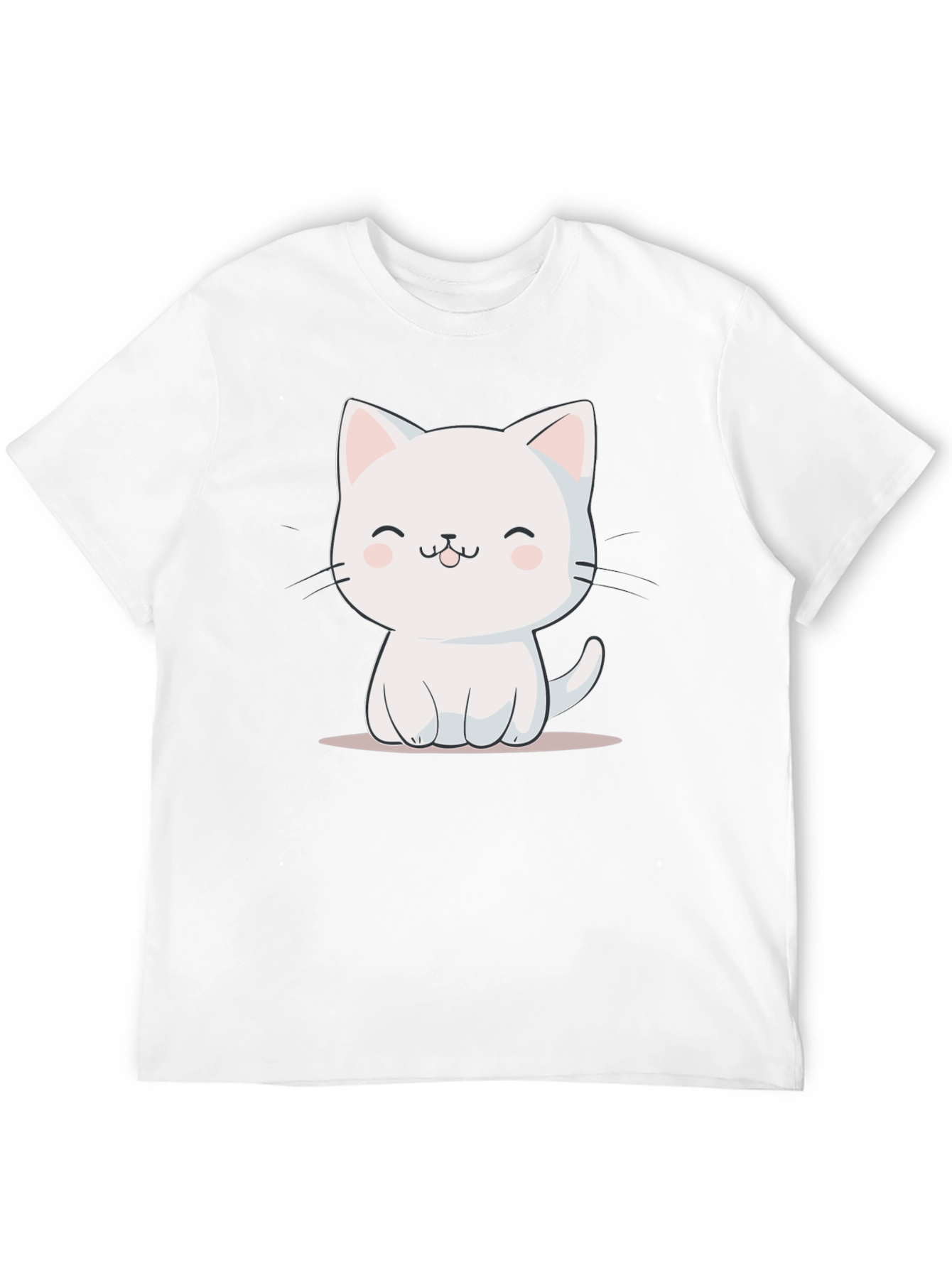 Cute Cat Graphic T-Shirt - Black