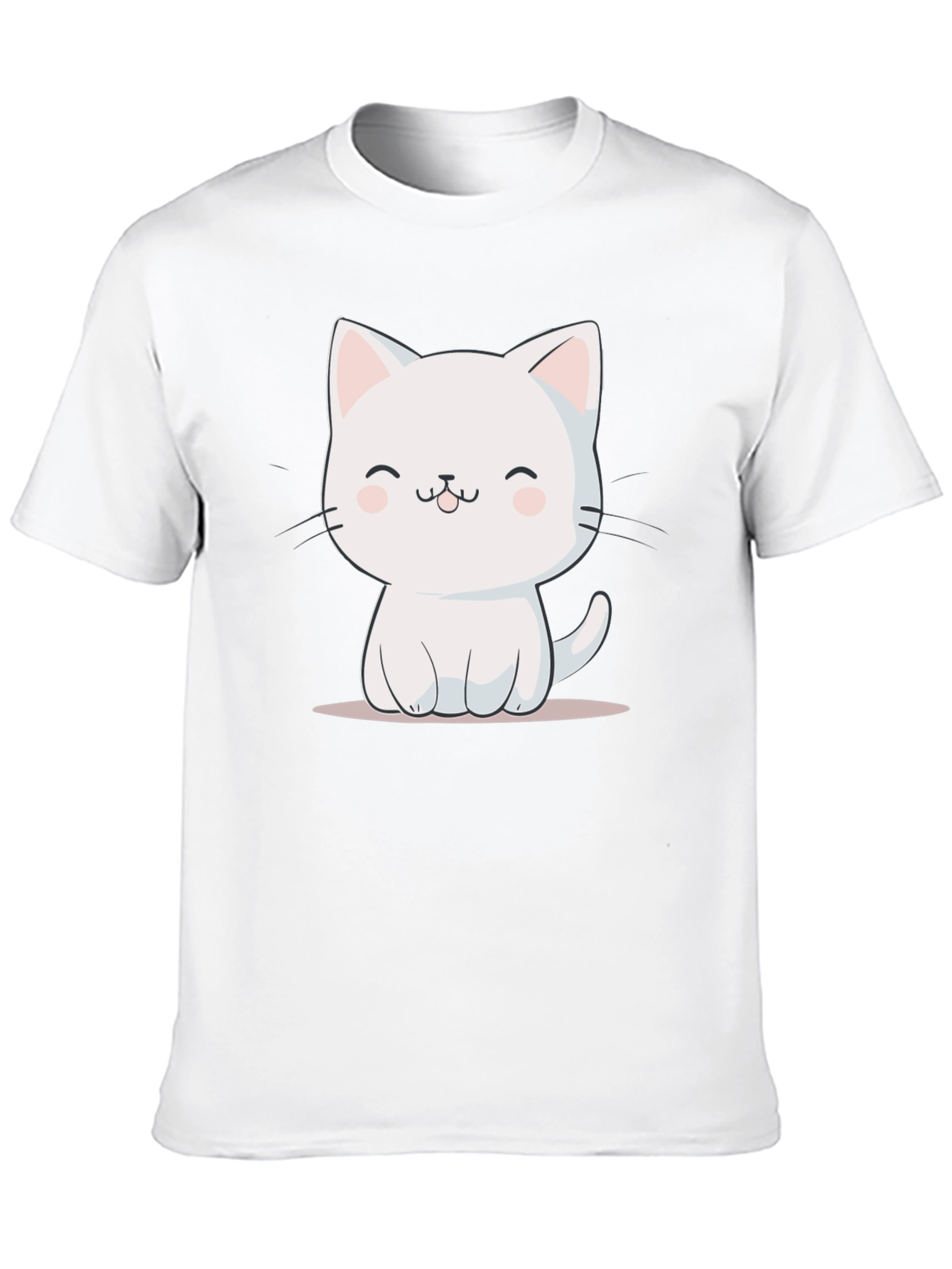 Cute Cat Graphic T-Shirt - Black