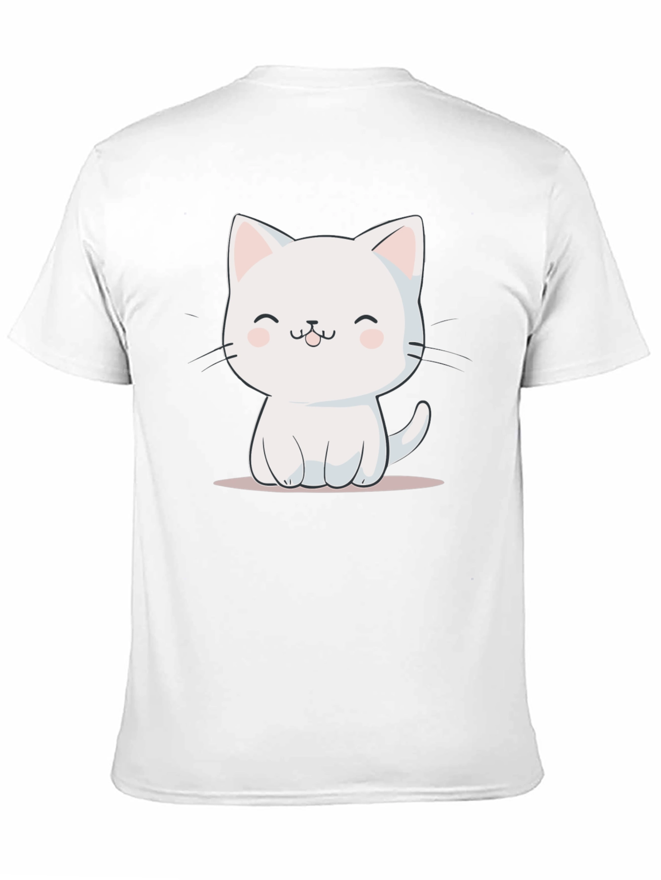 Cute Cat Graphic T-Shirt - Black