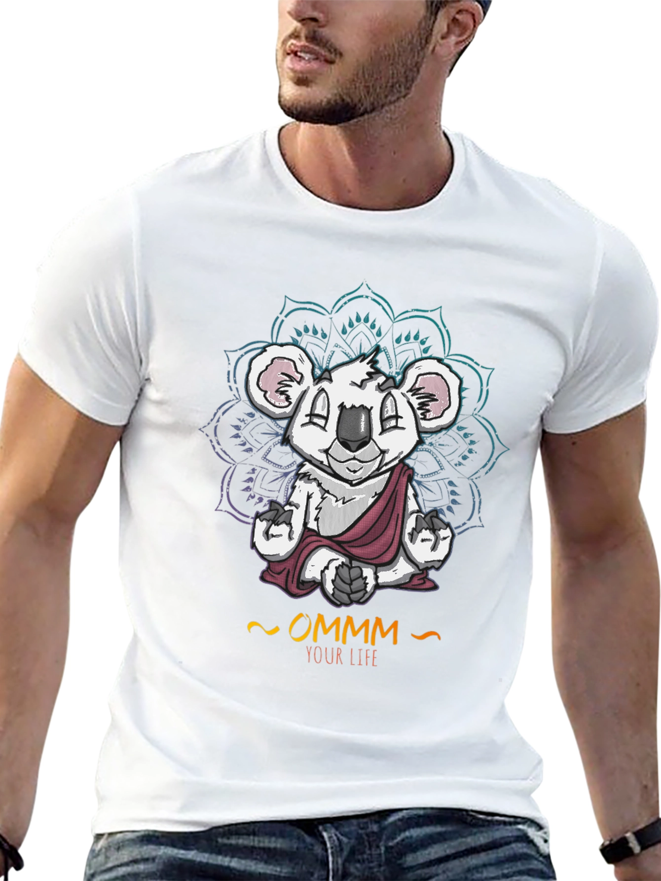 OMMM Your Life Koala Meditation Graphic Tee