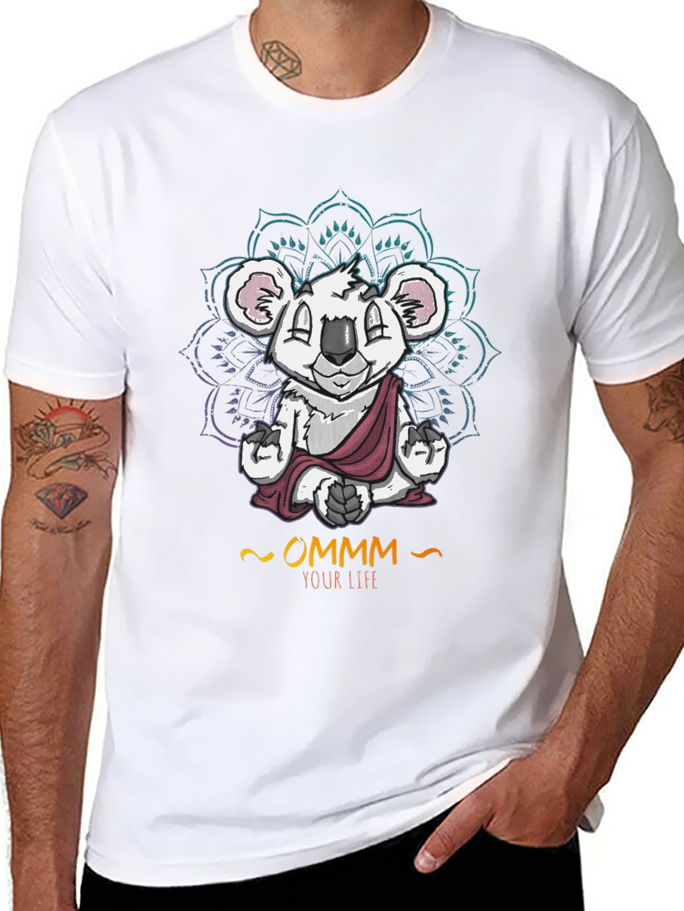 OMMM Your Life Koala Meditation Graphic Tee