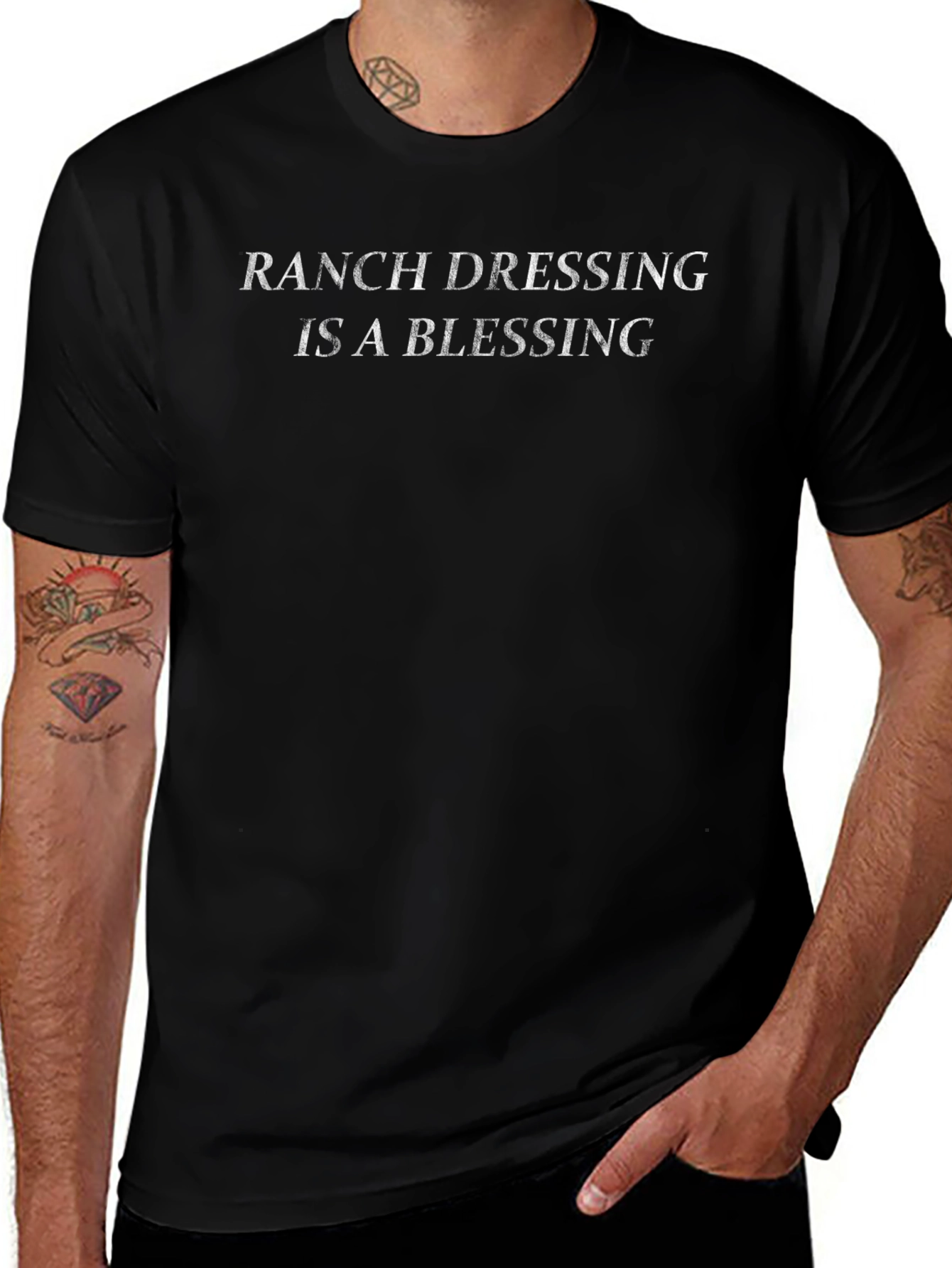 Ranch Dressing Is A Blessing Black T-Shirt