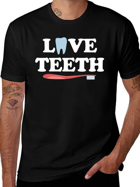 Love Teeth Graphic Tee - Dental Hygiene T-Shirt