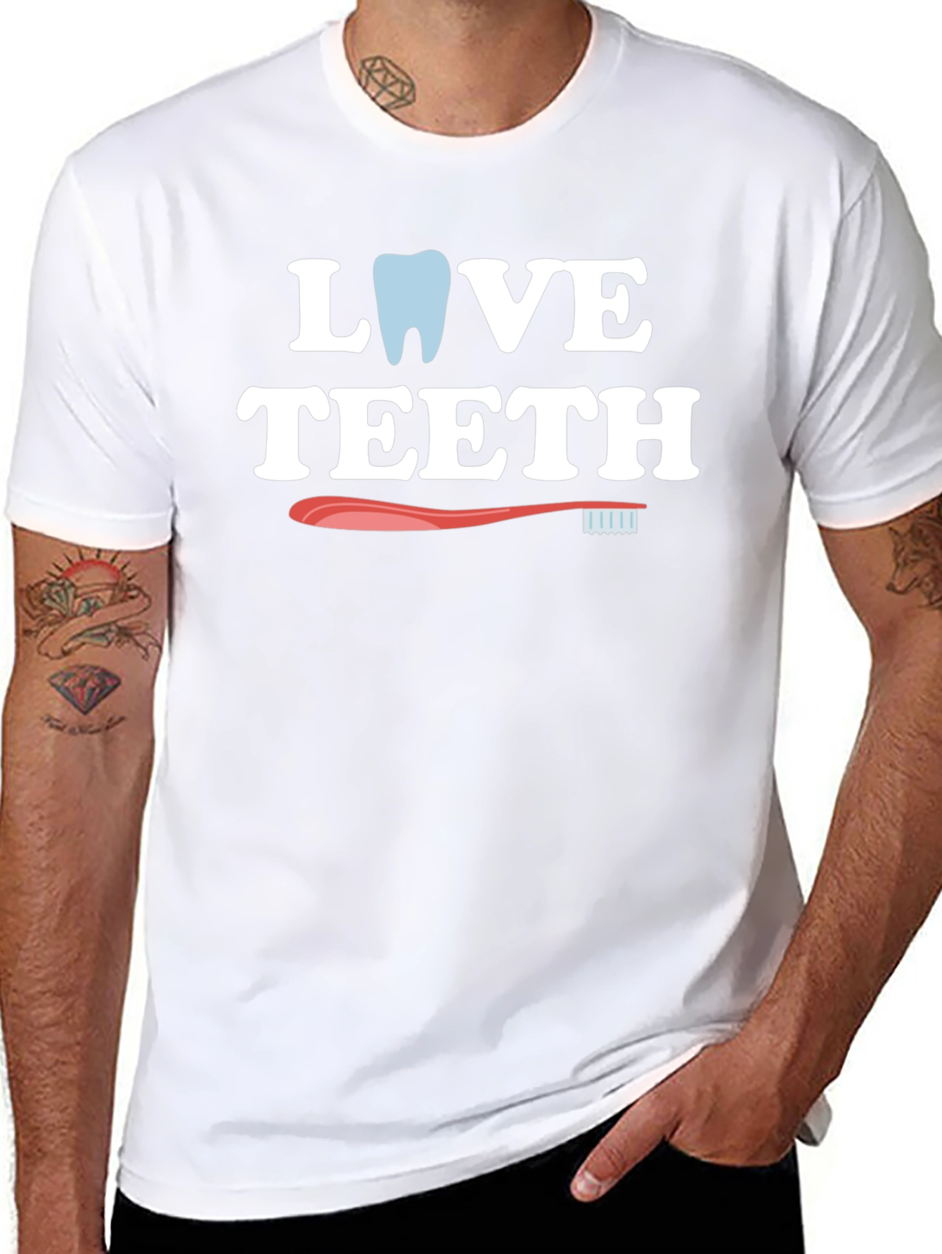 Love Teeth Graphic Tee - Dental Hygiene T-Shirt