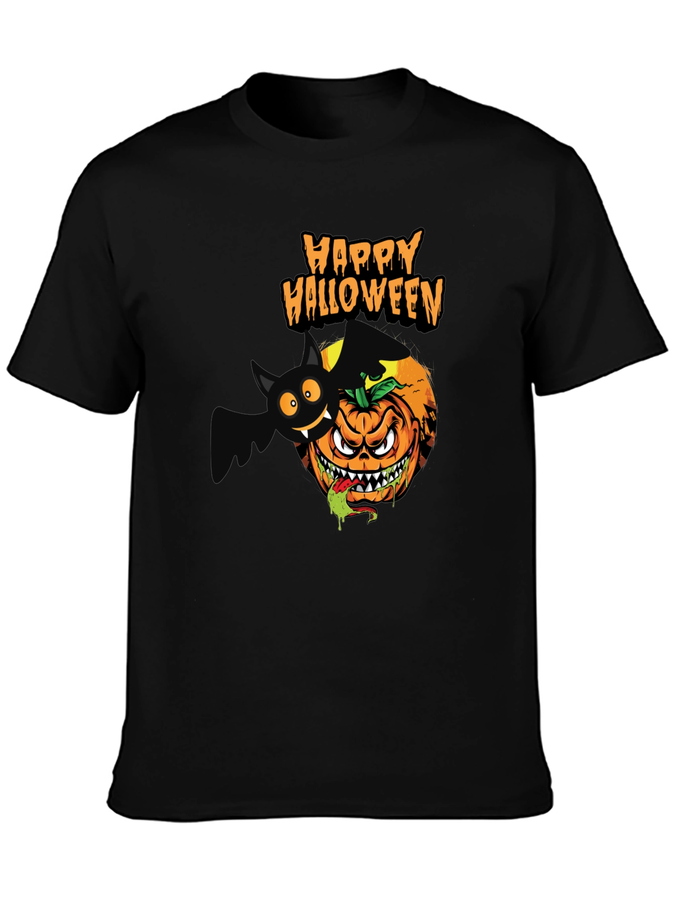 Halloween Pumpkin Bat T-Shirt