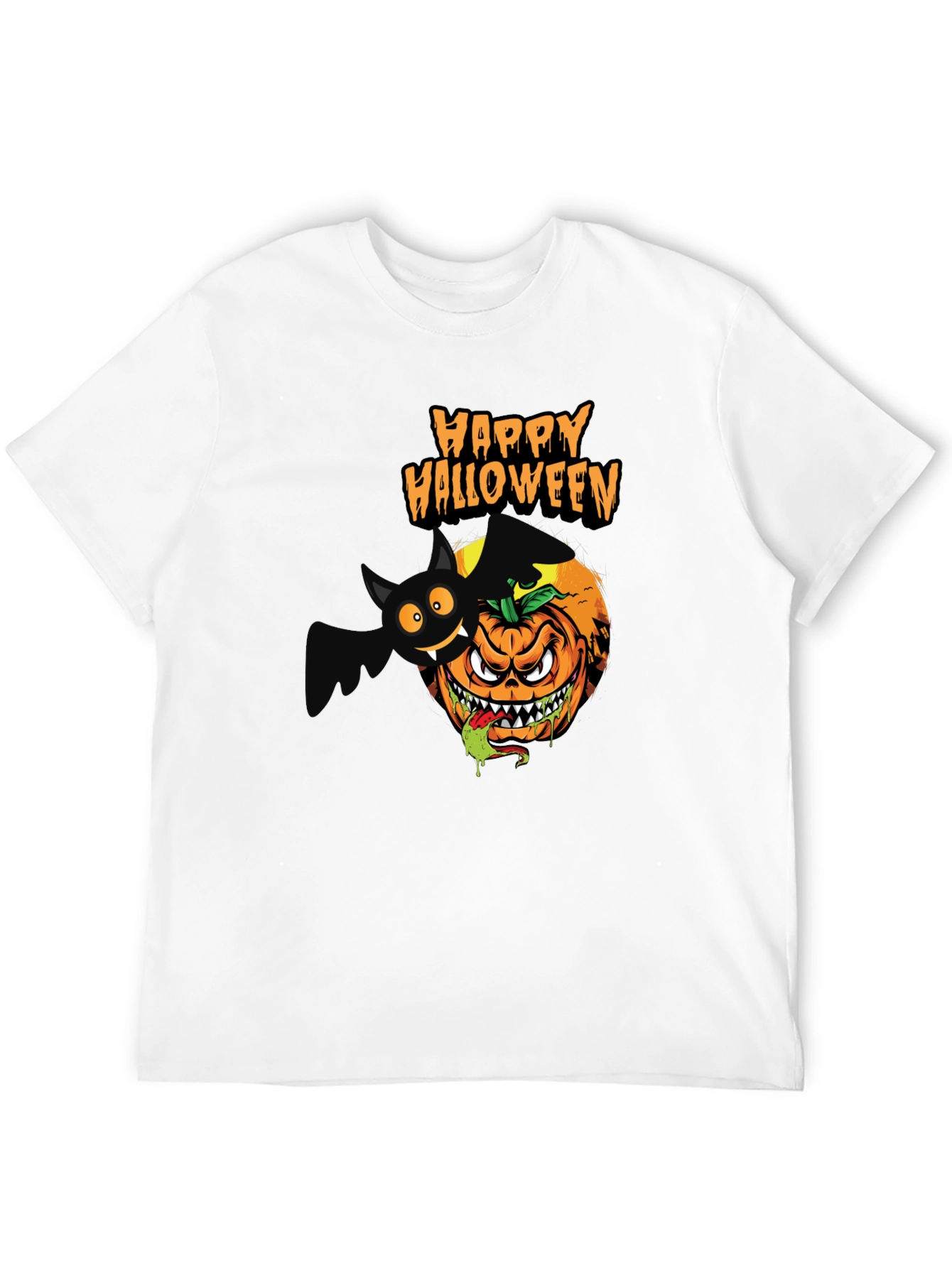 Halloween Pumpkin Bat T-Shirt