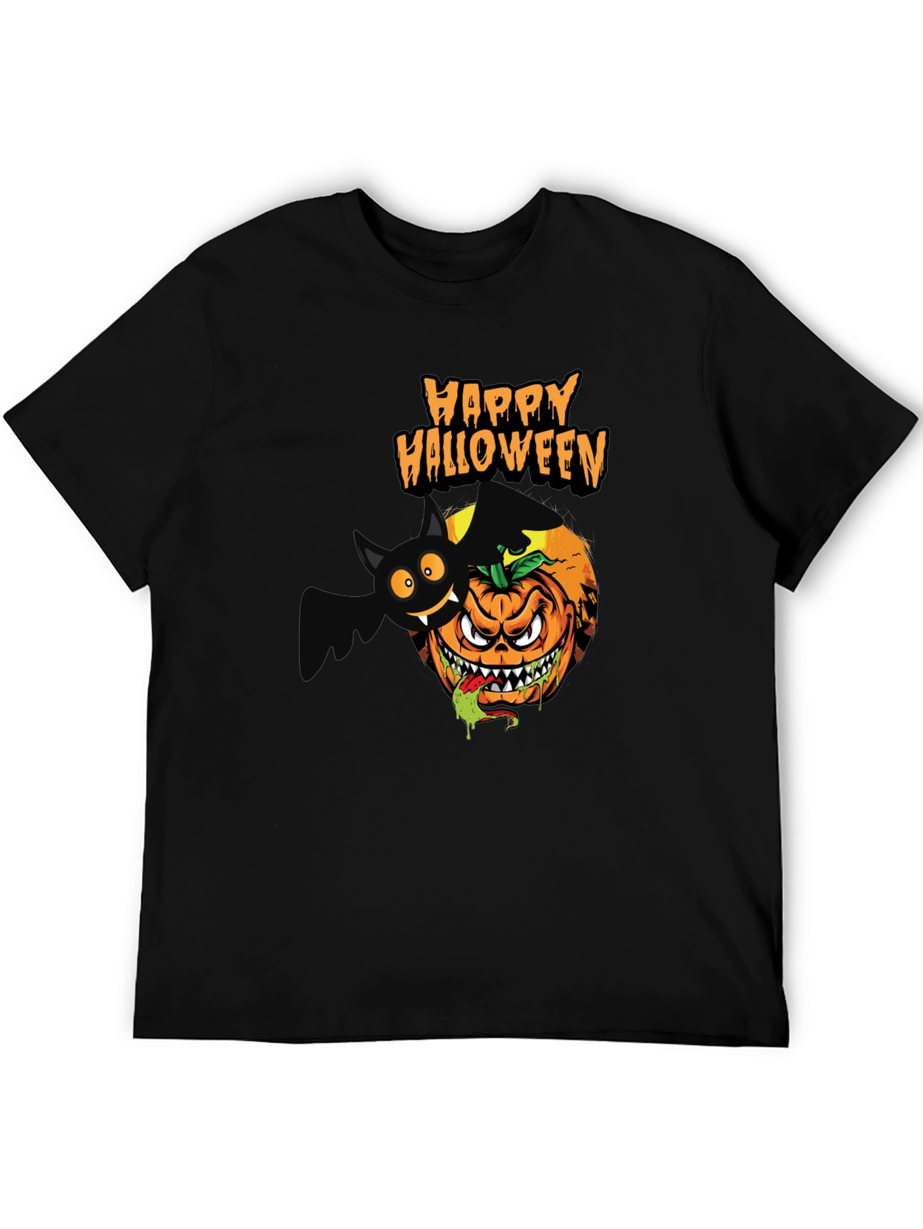 Halloween Pumpkin Bat T-Shirt