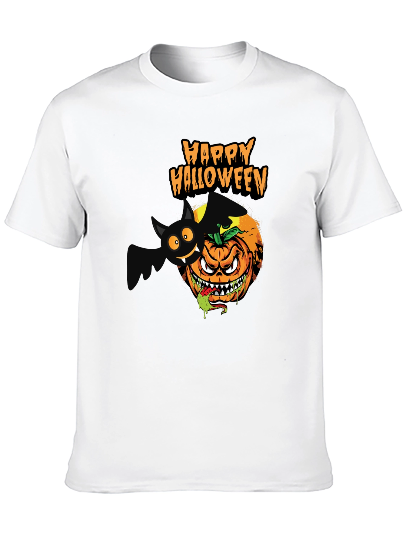 Halloween Pumpkin Bat T-Shirt
